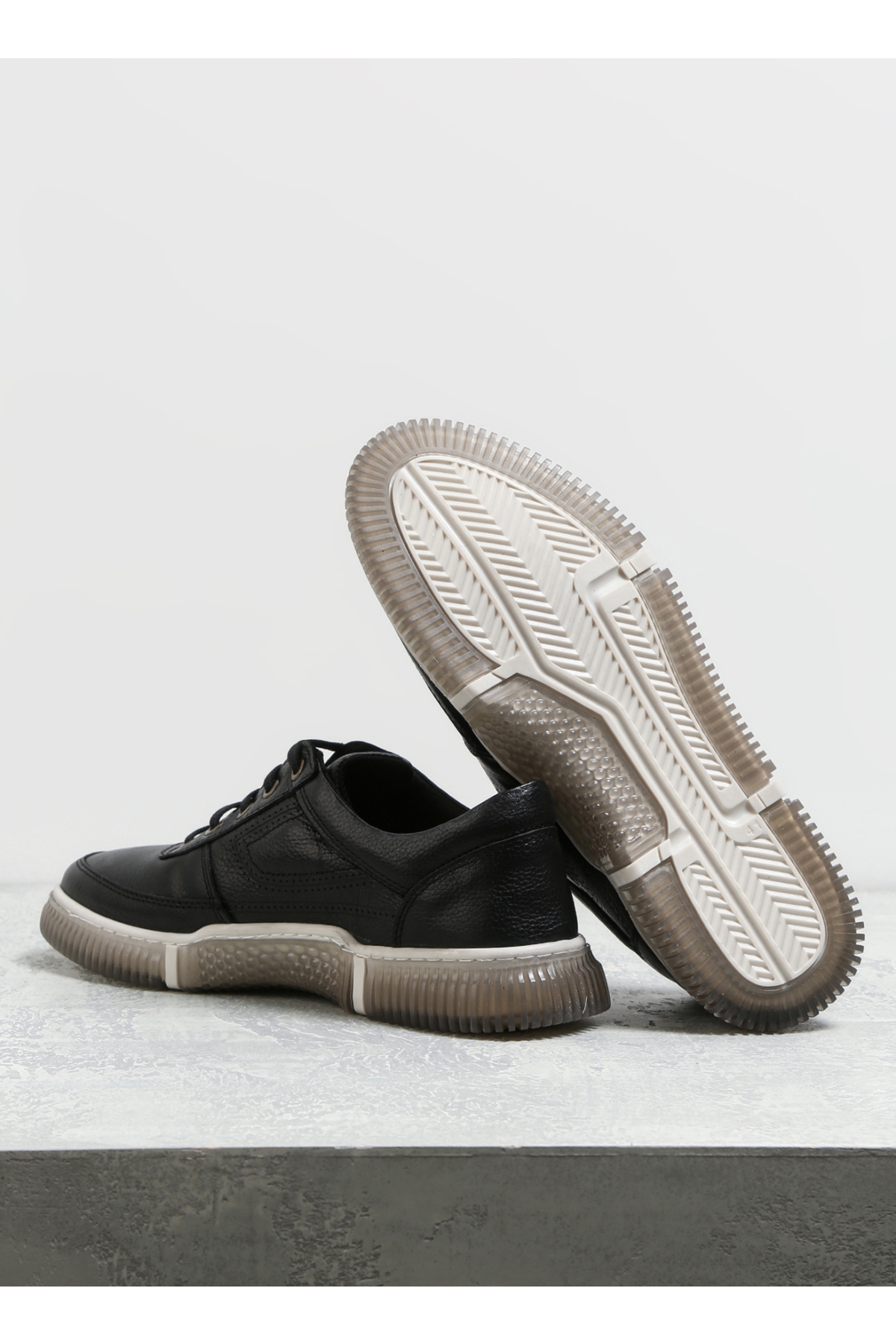 Siyah Erkek Deri Sneaker YORKE - Görsel 5