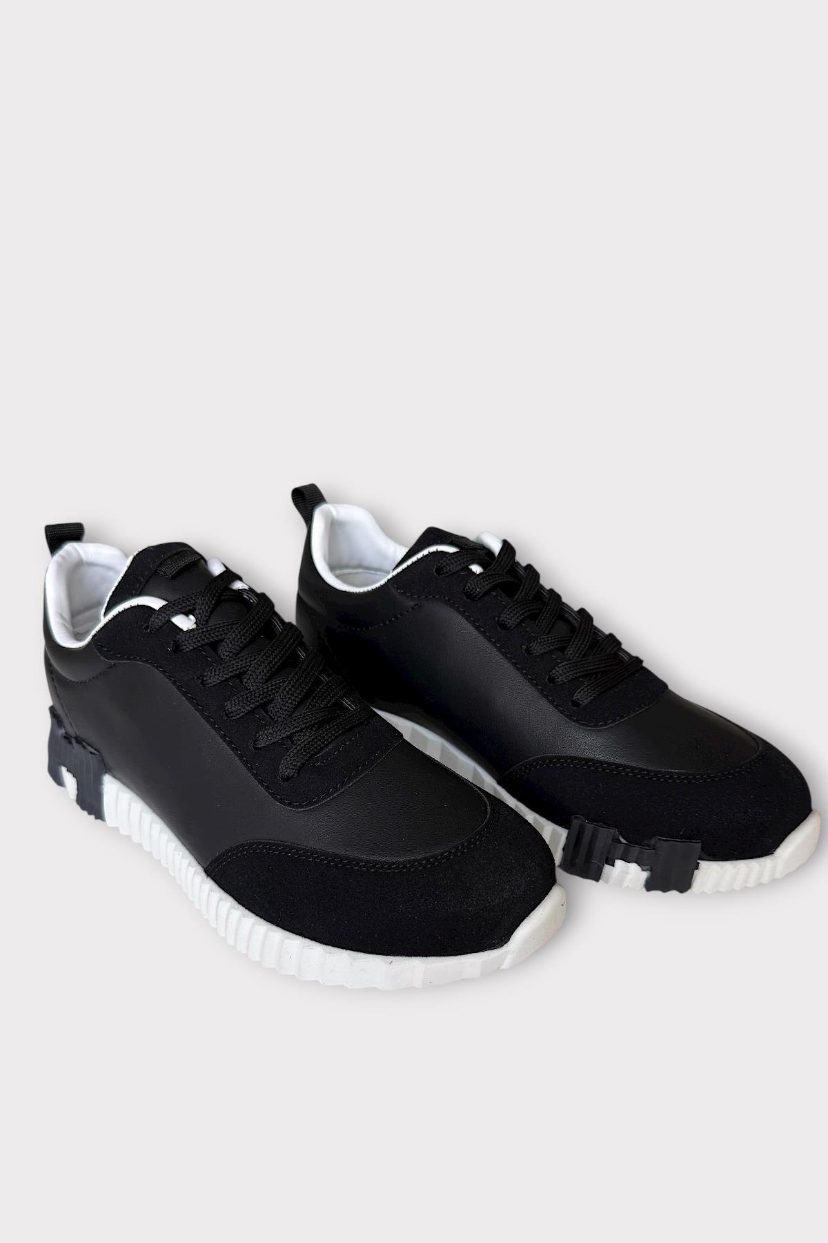 Erkek Günlük Sneaker Ayakkabı SİYAH - BEYAZ - Görsel 4