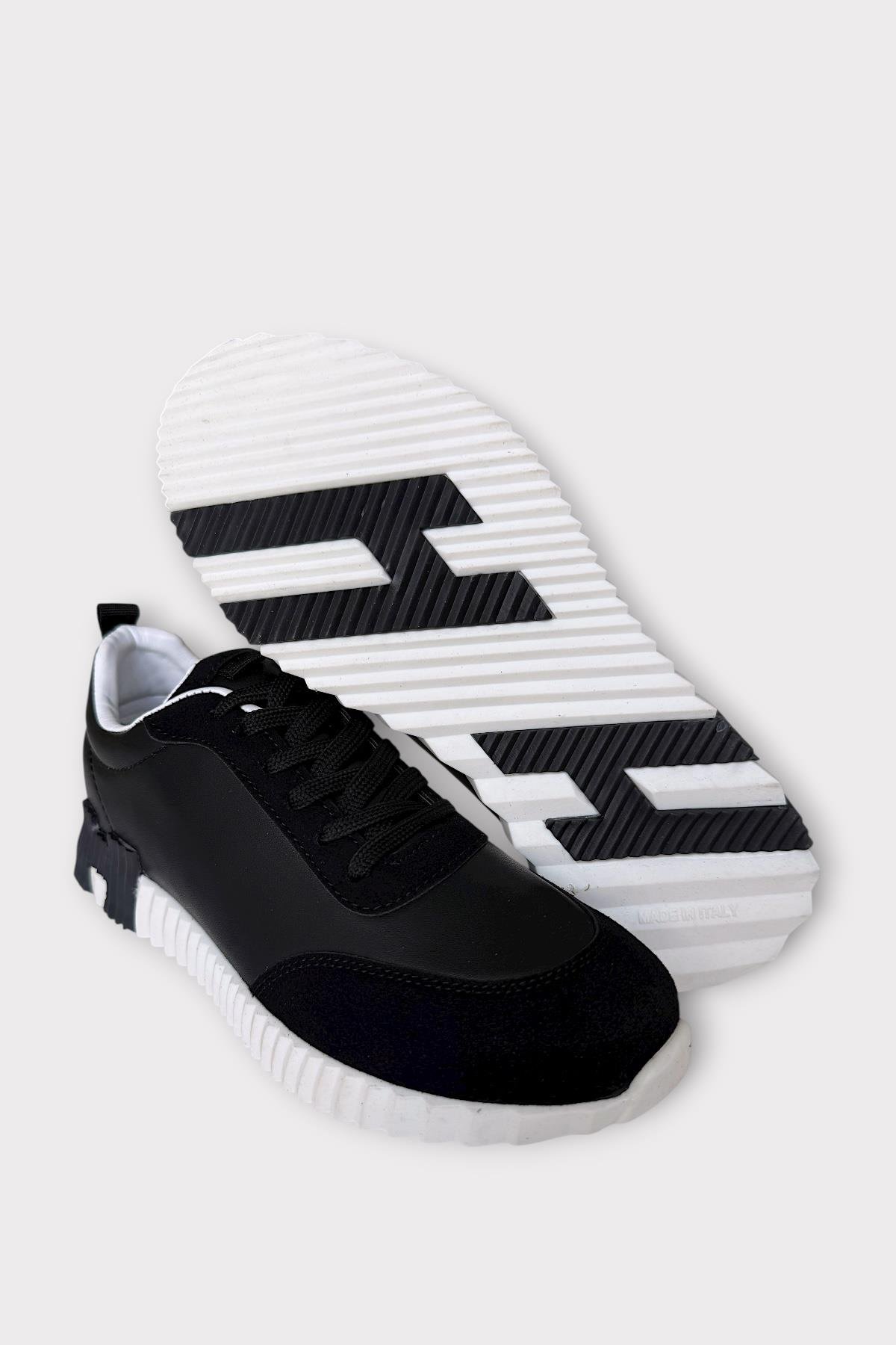 Erkek Günlük Sneaker Ayakkabı SİYAH - BEYAZ - Görsel 7