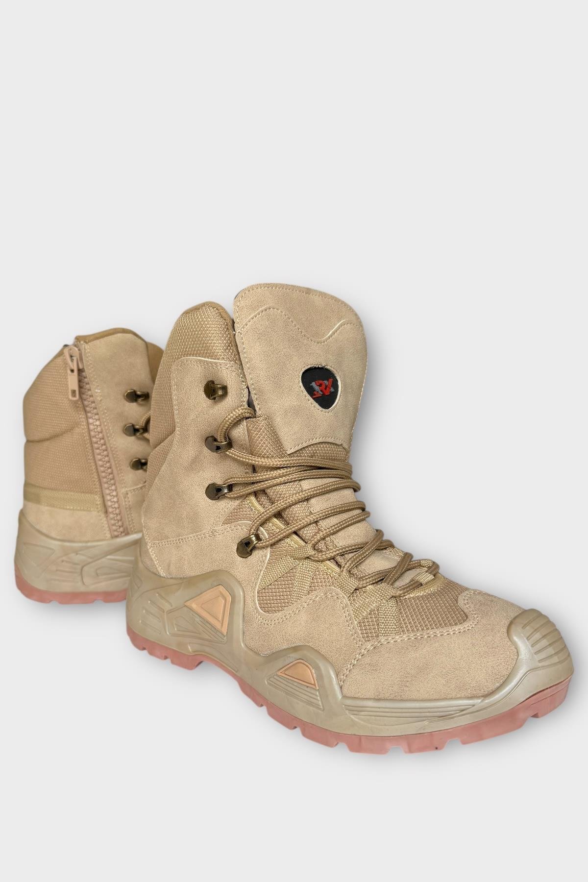 Kışlık Çöl Botu Taktikal Su Geçirmez ve Kaymaz Taban ErkekTrekking & Outdoor Bot BEJ - Görsel 3