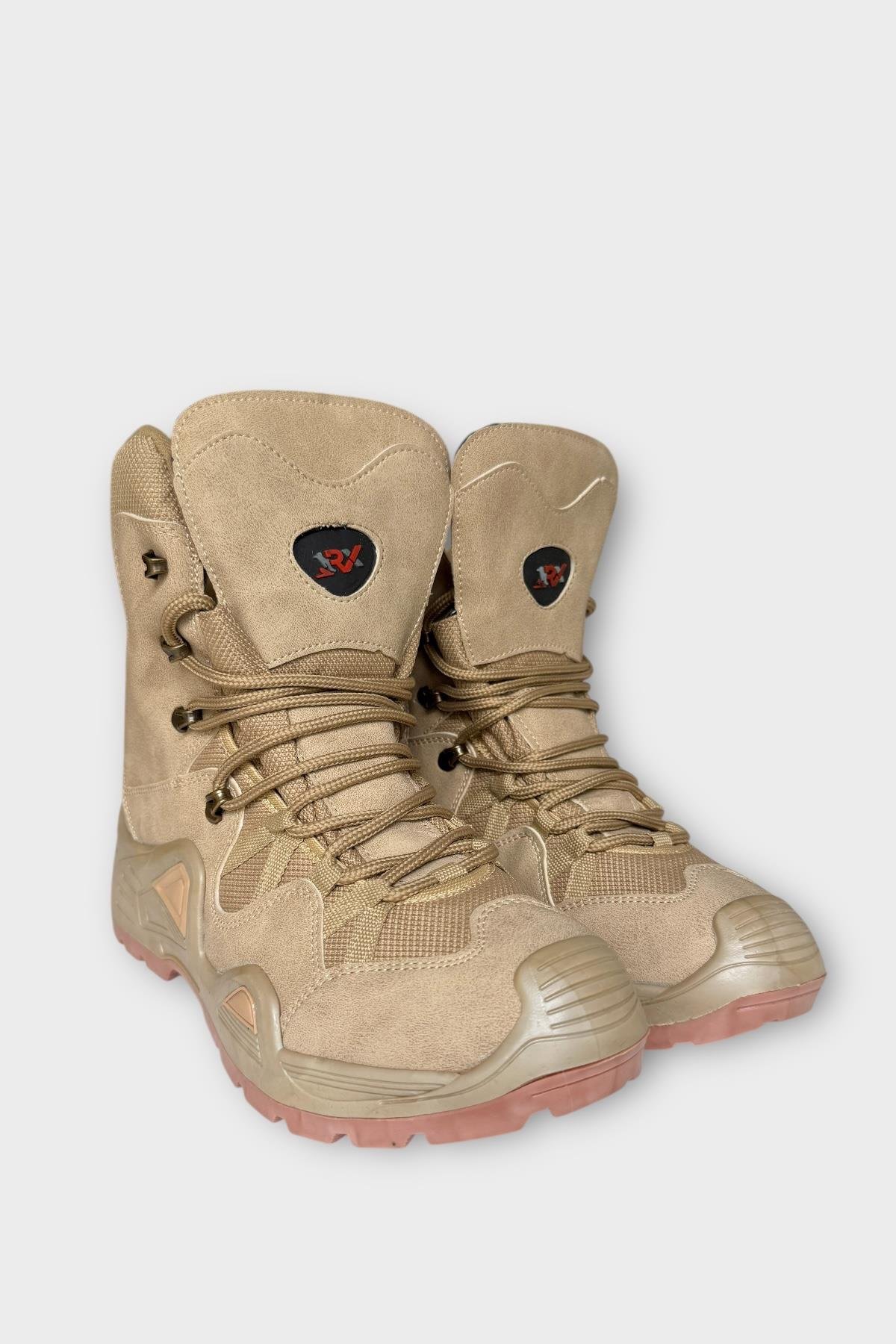 Kışlık Çöl Botu Taktikal Su Geçirmez ve Kaymaz Taban ErkekTrekking & Outdoor Bot BEJ - Görsel 4