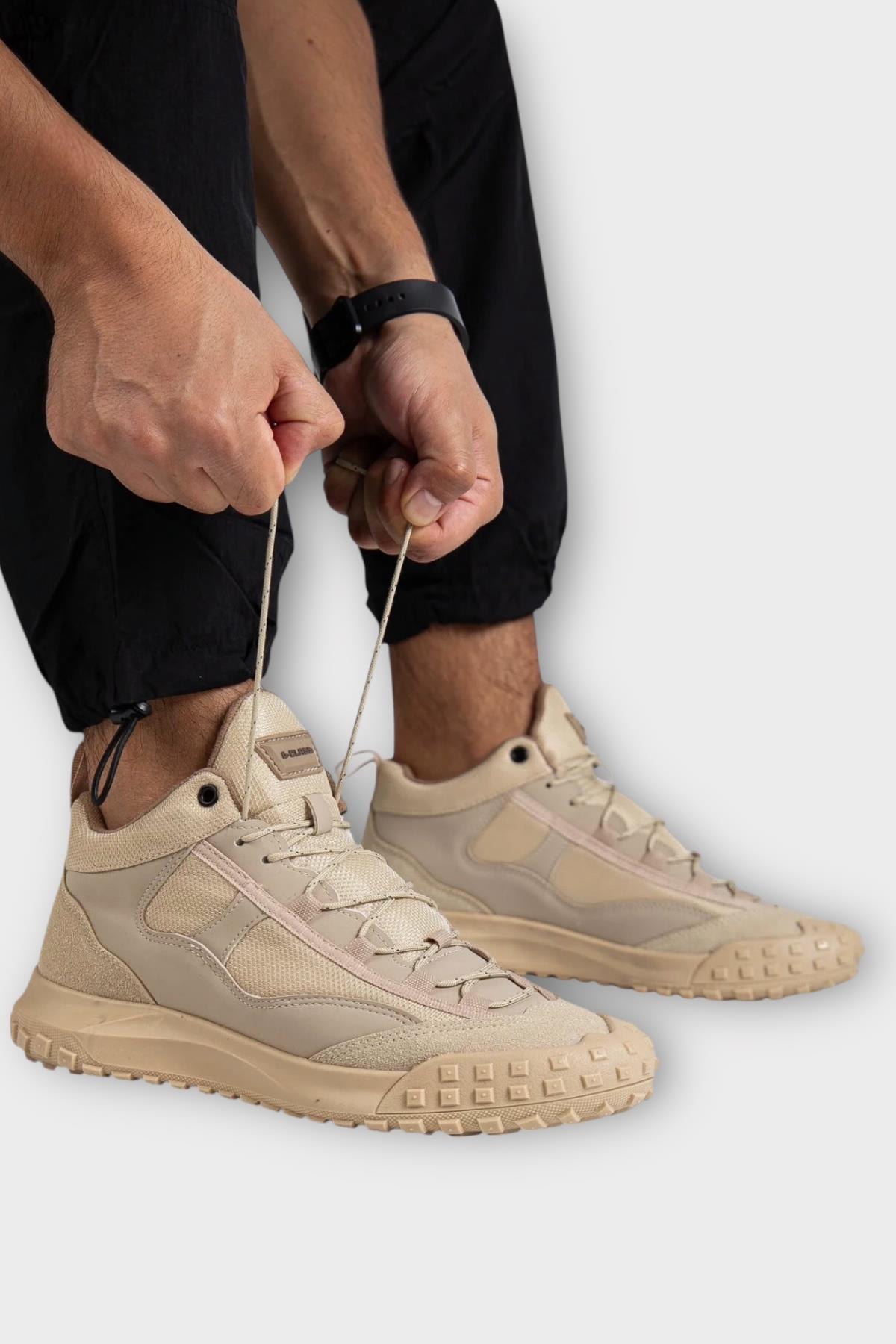 Deri Görünümlü Erkek Trekking &amp; Outdoor Bot Ayakkabı BEJ - Görsel 3