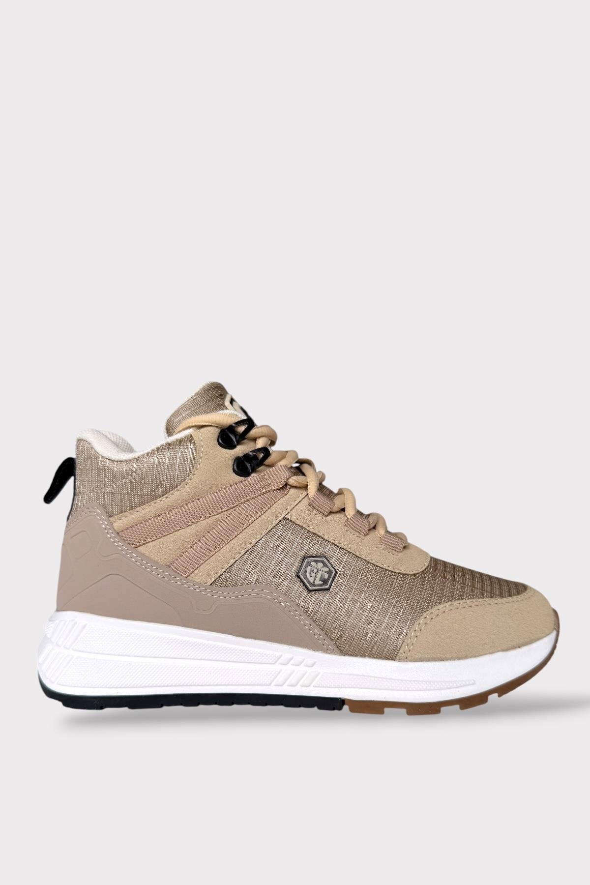 Suya Karşı Daynaklı Denye Kumaş Kadın Outdoor Bot BEJ - Görsel 2