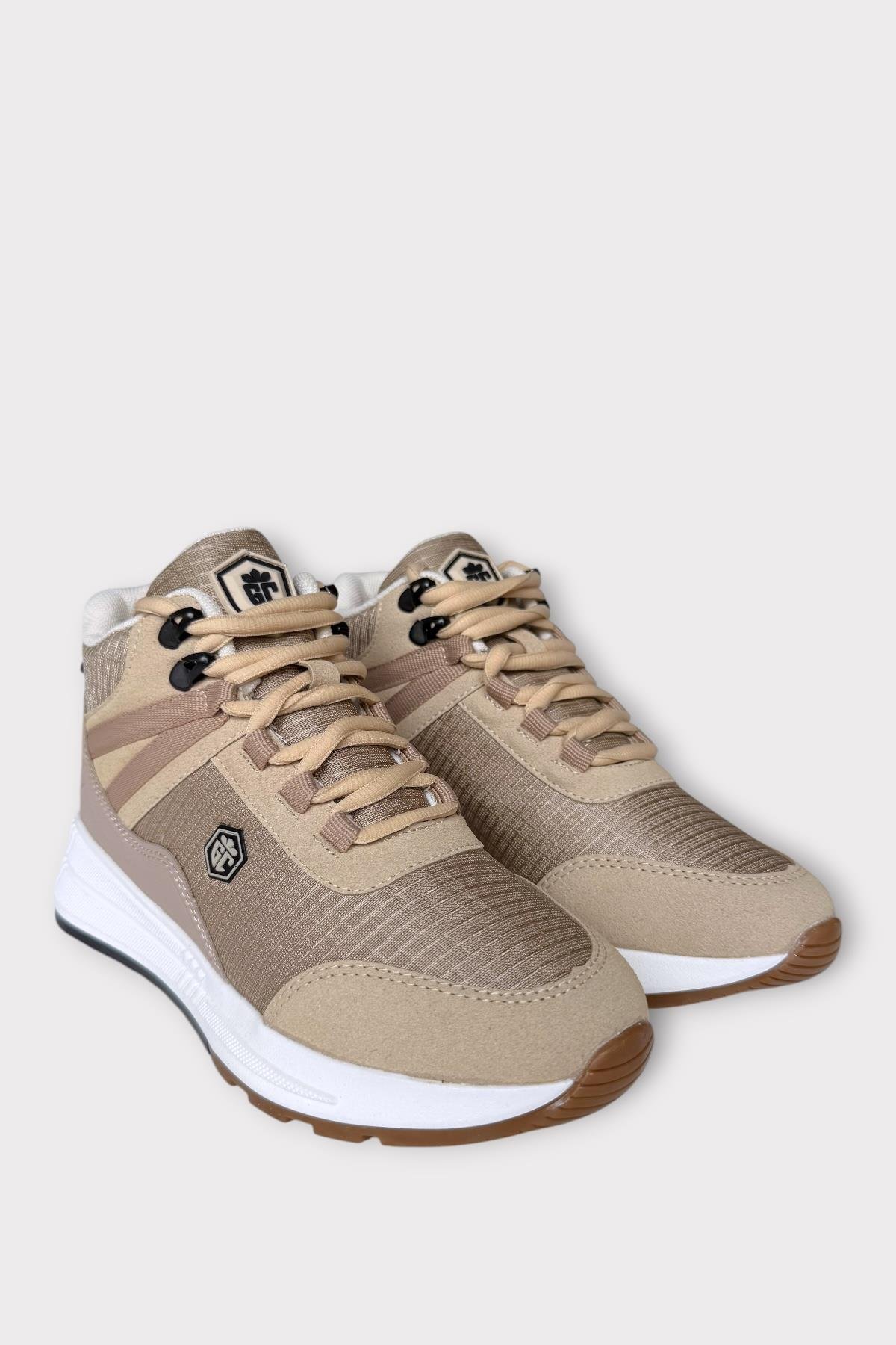 Suya Karşı Daynaklı Denye Kumaş Kadın Outdoor Bot BEJ - Görsel 4