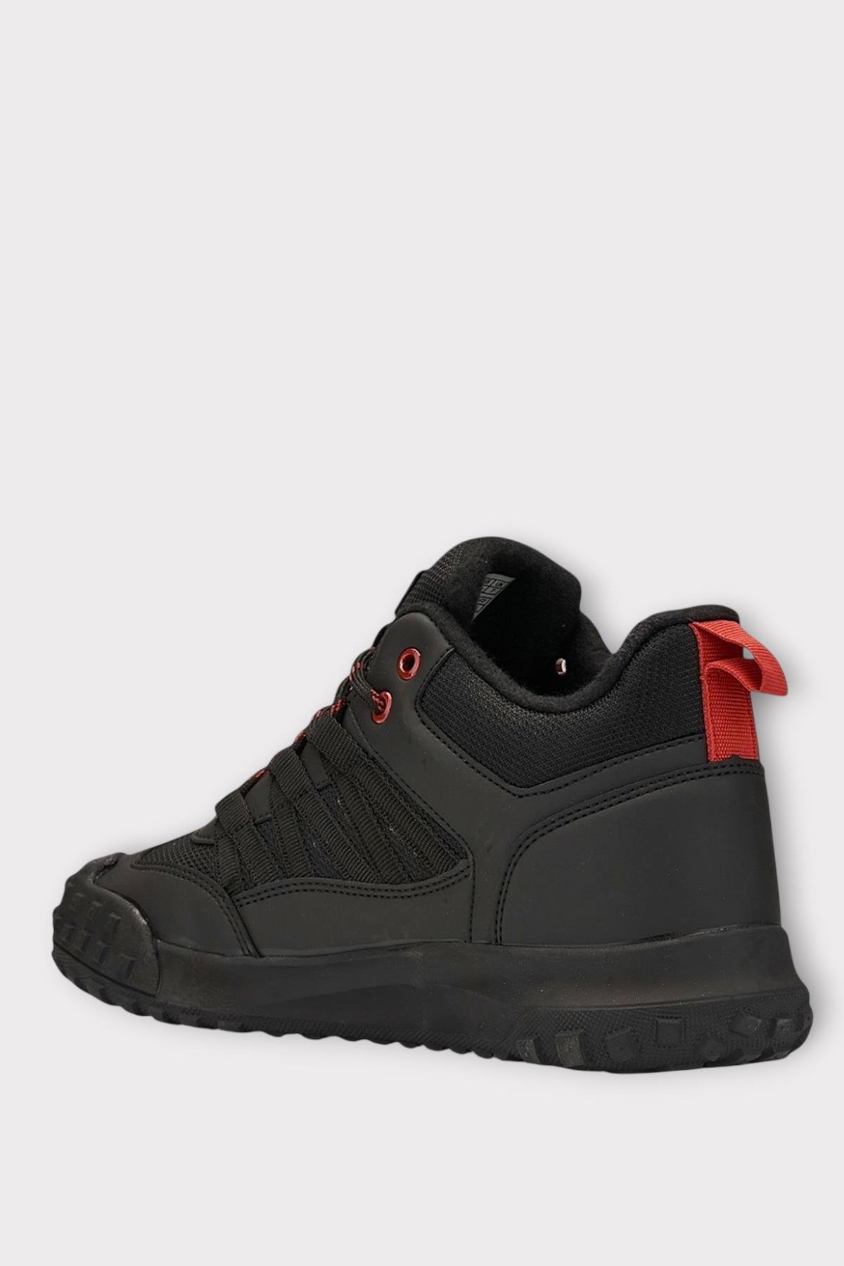 Su ve Soğuğa Dayanıklı Erkek Trekking Outdoor Bot SİYAH - KIRMIZI - Görsel 3