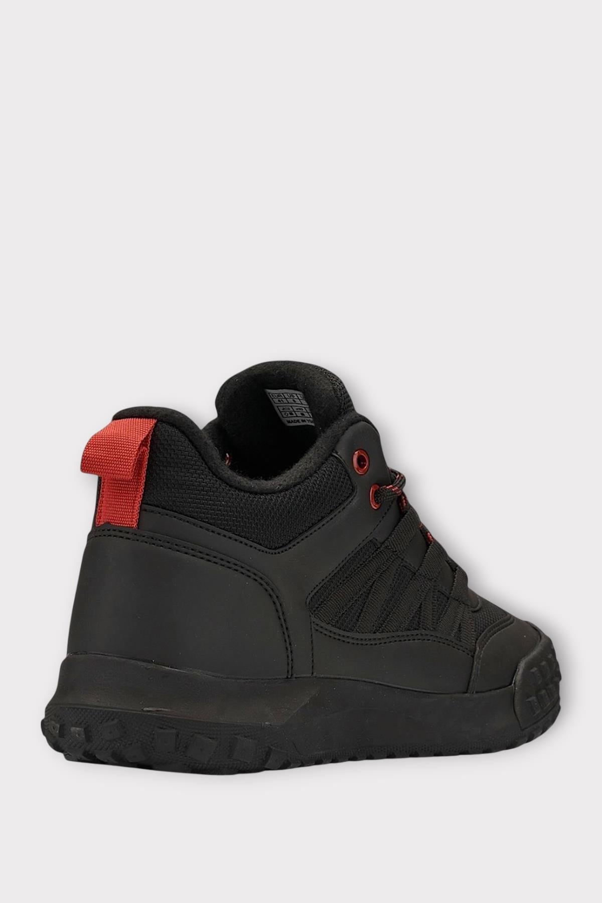 Su ve Soğuğa Dayanıklı Erkek Trekking Outdoor Bot SİYAH - KIRMIZI - Görsel 5