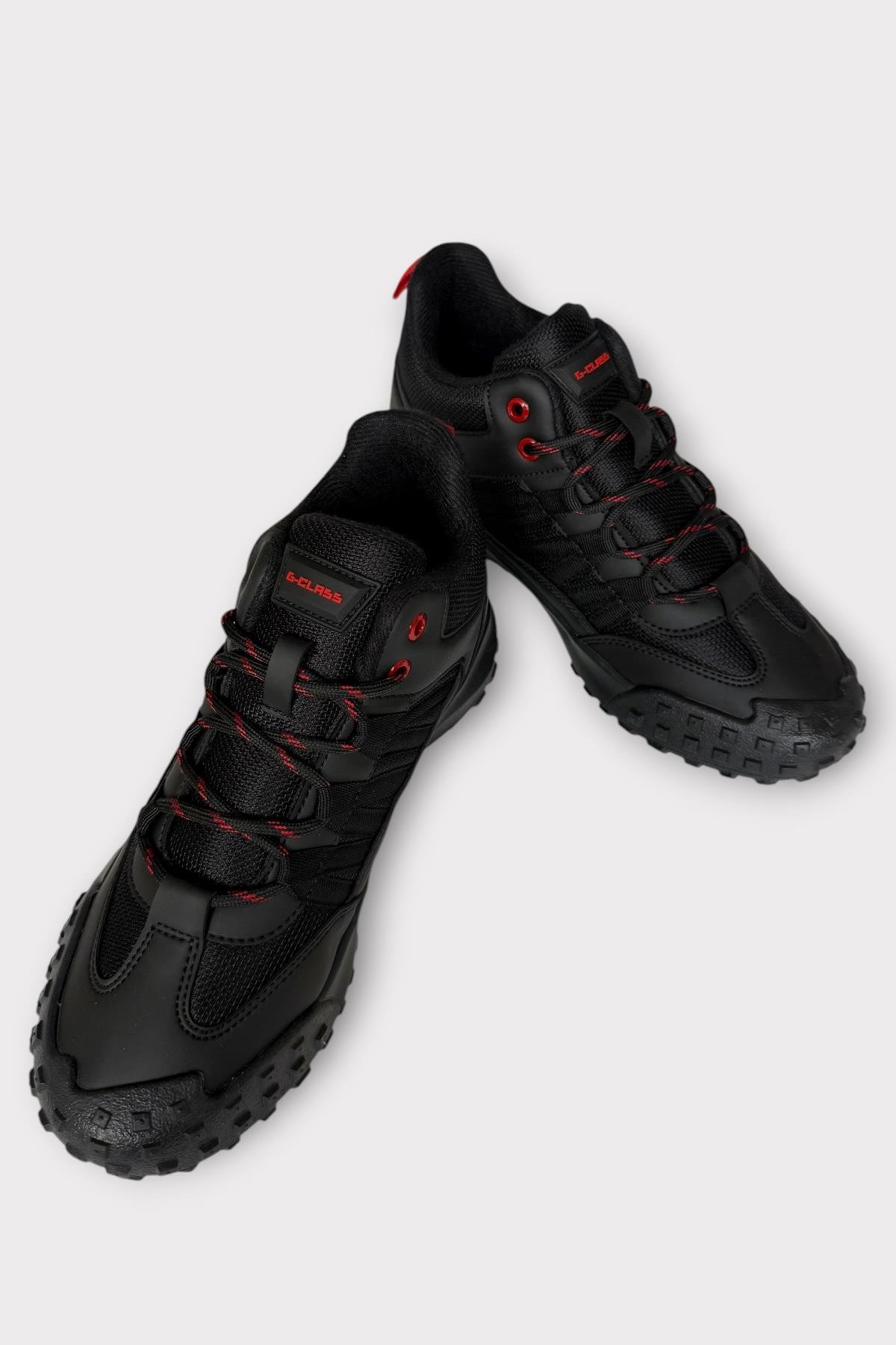 Su ve Soğuğa Dayanıklı Erkek Trekking Outdoor Bot SİYAH - KIRMIZI - Görsel 6