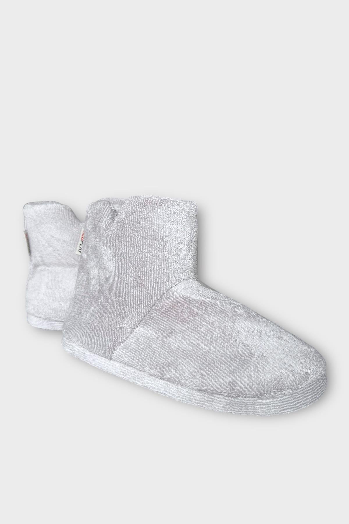 Kışlık Erkek Panduf Ev Botu GRİ - Görsel 3