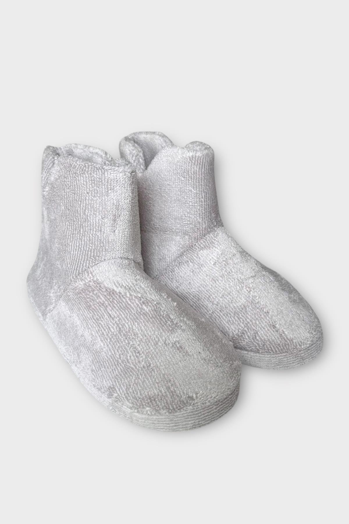 Kışlık Erkek Panduf Ev Botu GRİ - Görsel 4