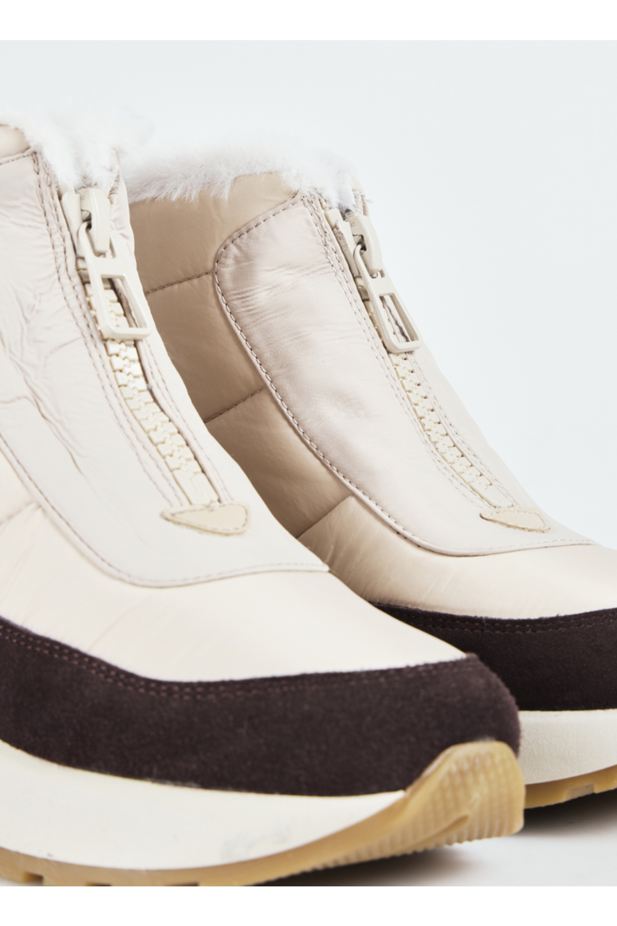 Süet + Deri Bej Kadın Kar Botu D-AYANDA - Görsel 6