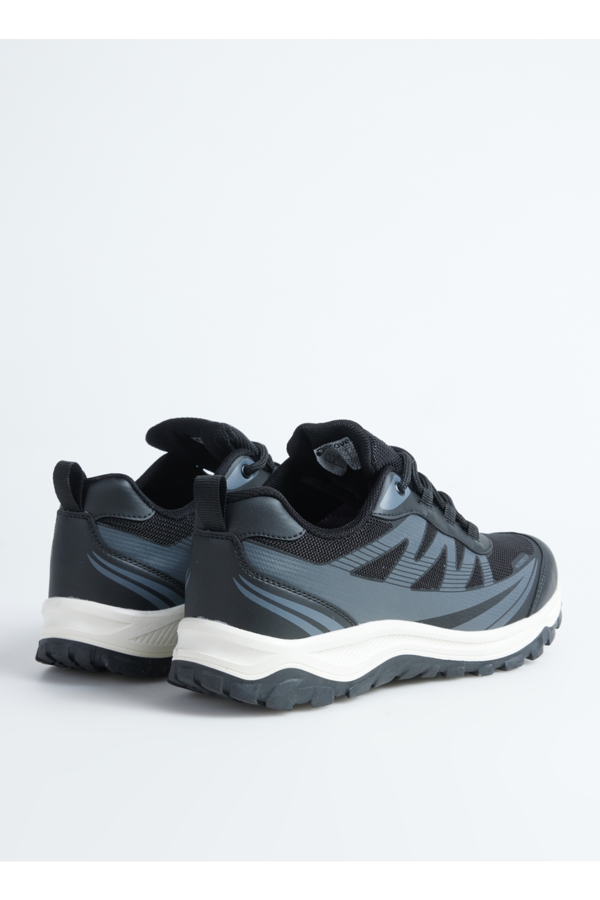 G-VARANASI-FARON Gri - Siyah Suni Deri - Tekstil Erkek Outdoor Ayakkabısı - Görsel 4