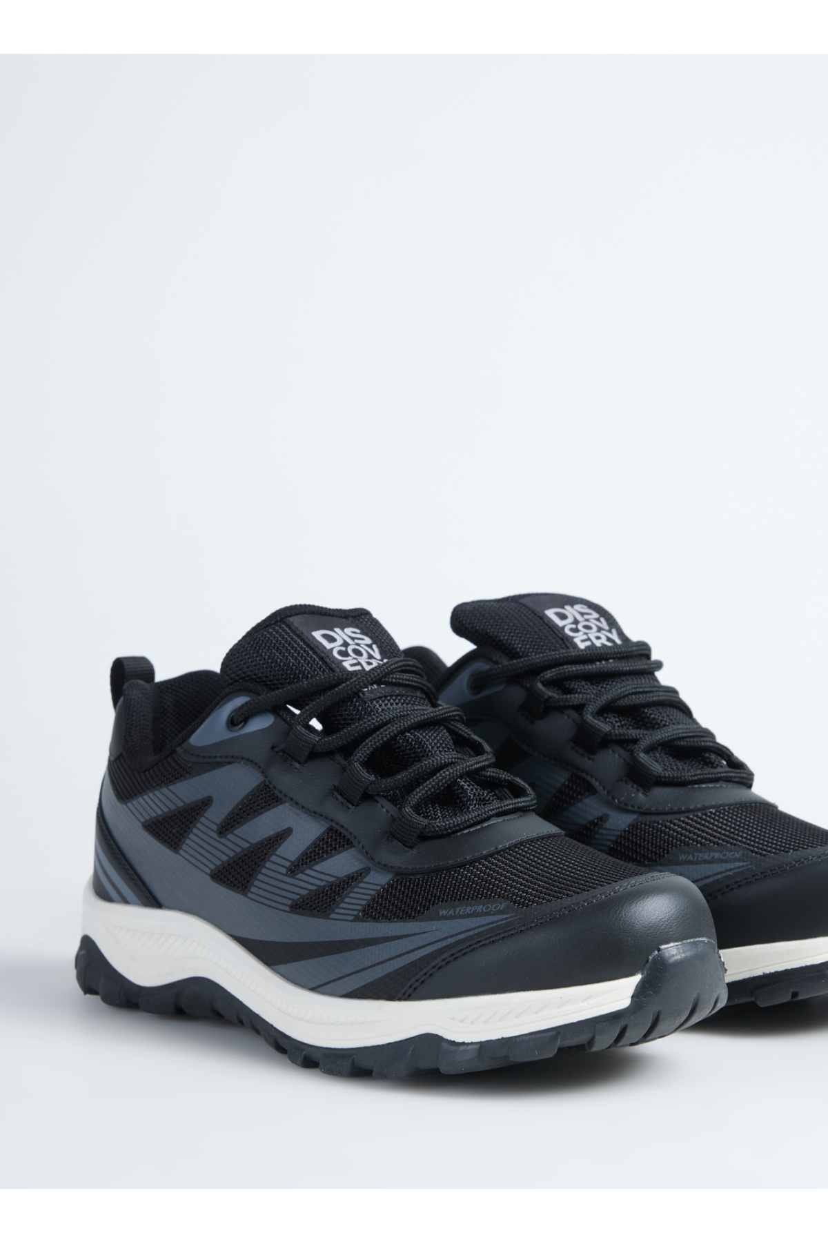 G-VARANASI-FARON Gri - Siyah Suni Deri - Tekstil Erkek Outdoor Ayakkabısı - Görsel 6