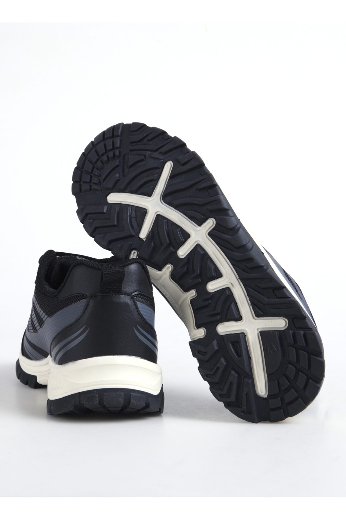 G-VARANASI-FARON Gri - Siyah Suni Deri - Tekstil Erkek Outdoor Ayakkabısı - Görsel 10