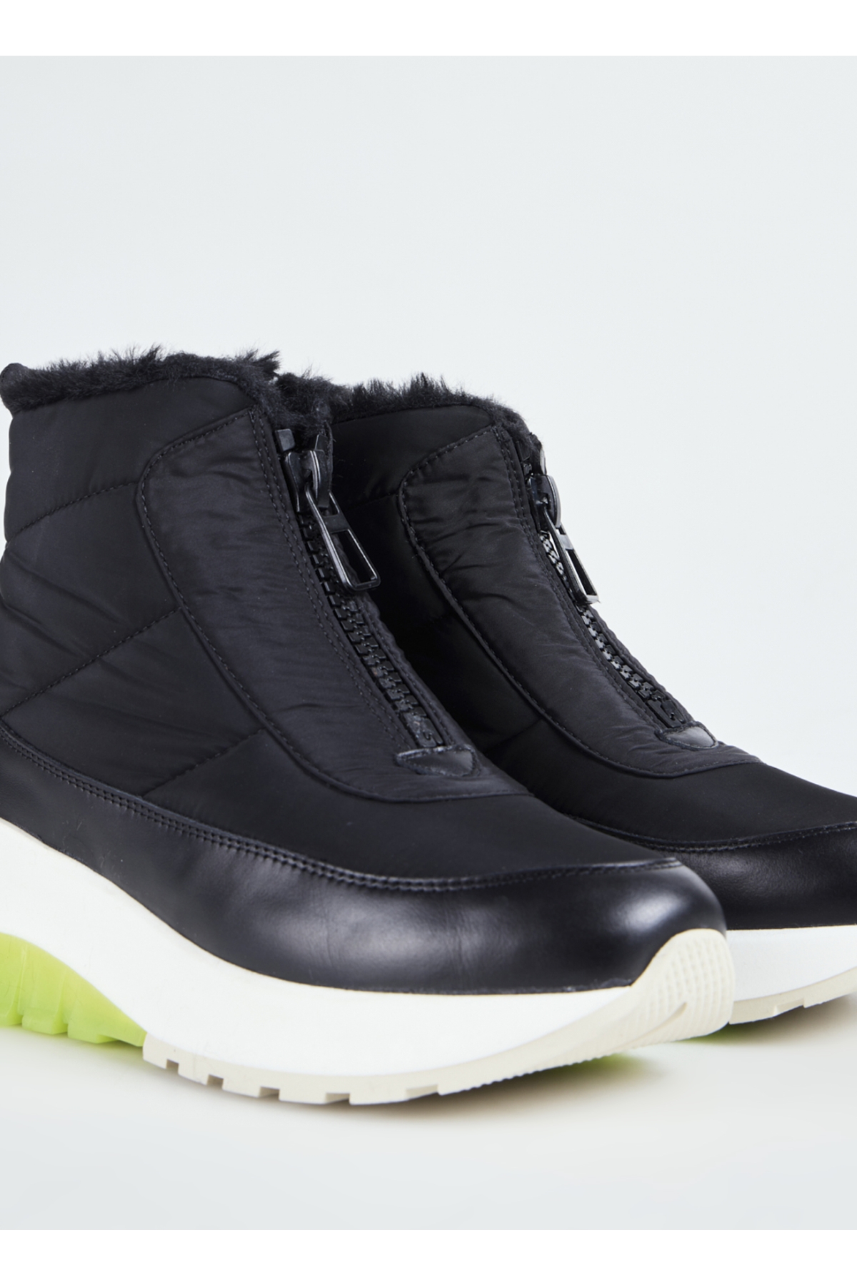 Süet + Deri Siyah Kadın Kar Botu D-AYANDA - Görsel 6