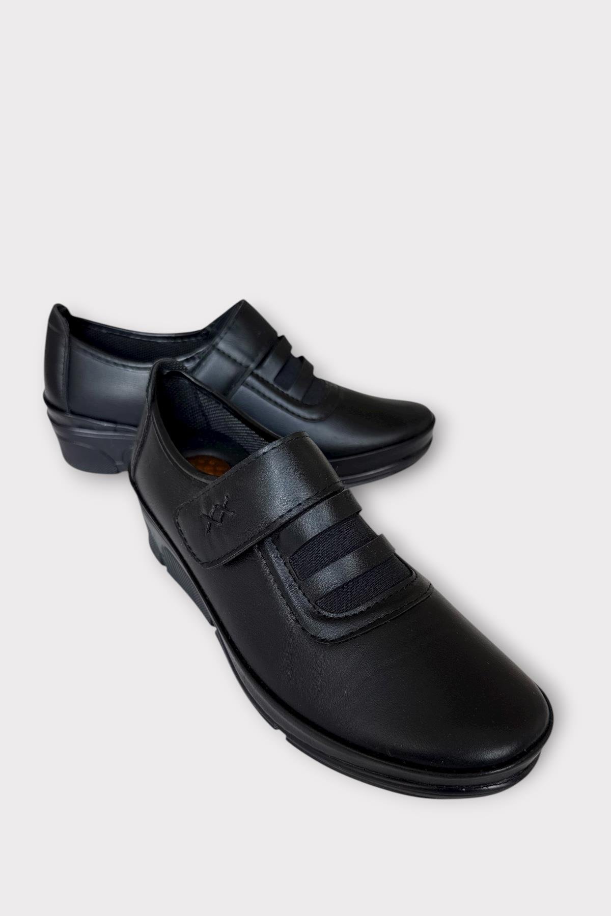 Cırtlı Ortopedik Anne Kadın Casual Ayakkabı SİYAH - Görsel 3