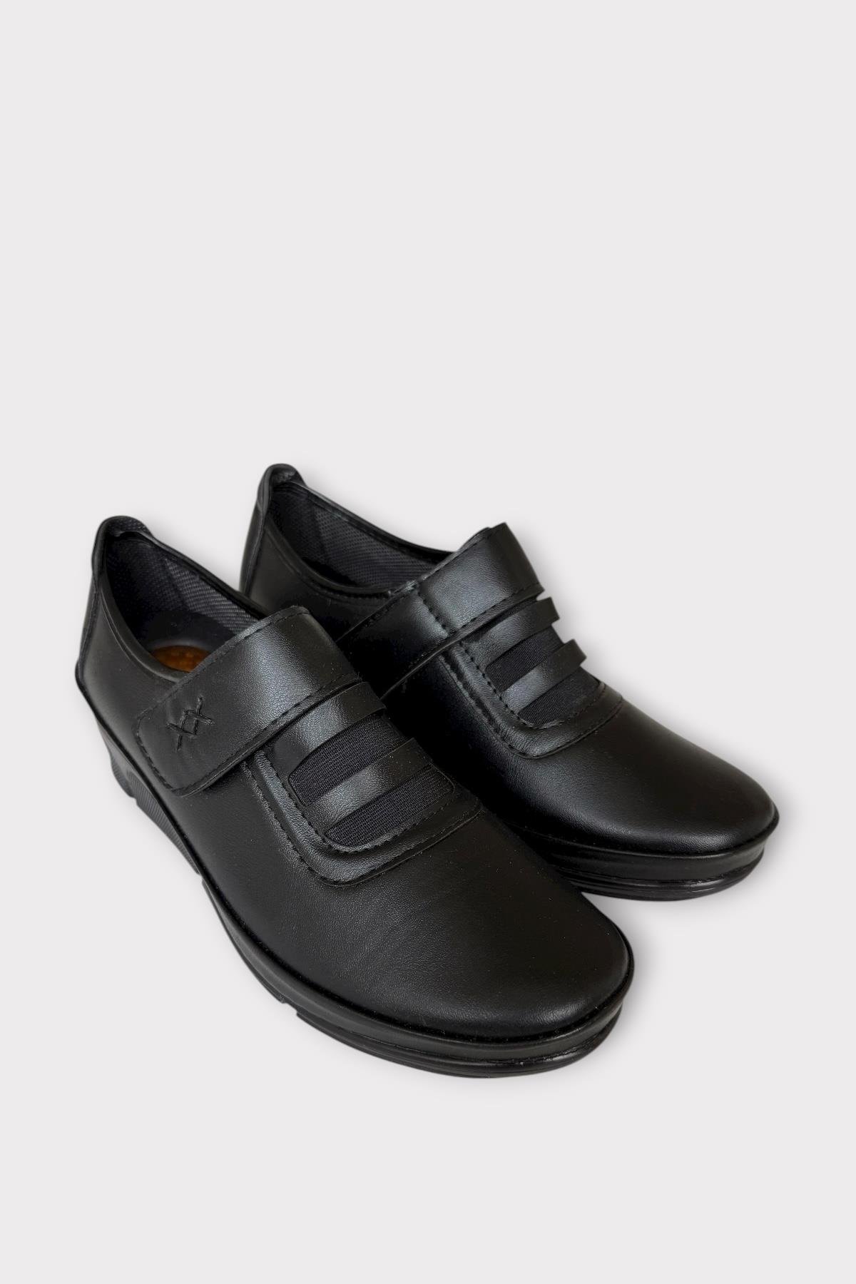 Cırtlı Ortopedik Anne Kadın Casual Ayakkabı SİYAH - Görsel 5