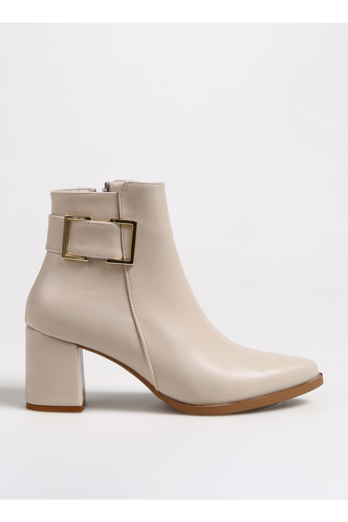 Bej Kadın Topuklu Bot HAYLE - Görsel 2