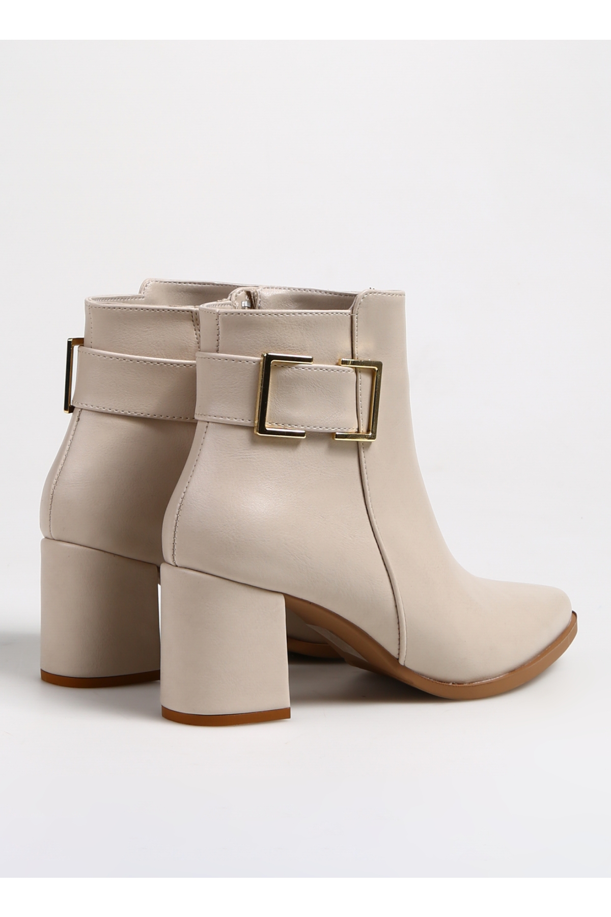 Bej Kadın Topuklu Bot HAYLE - Görsel 4