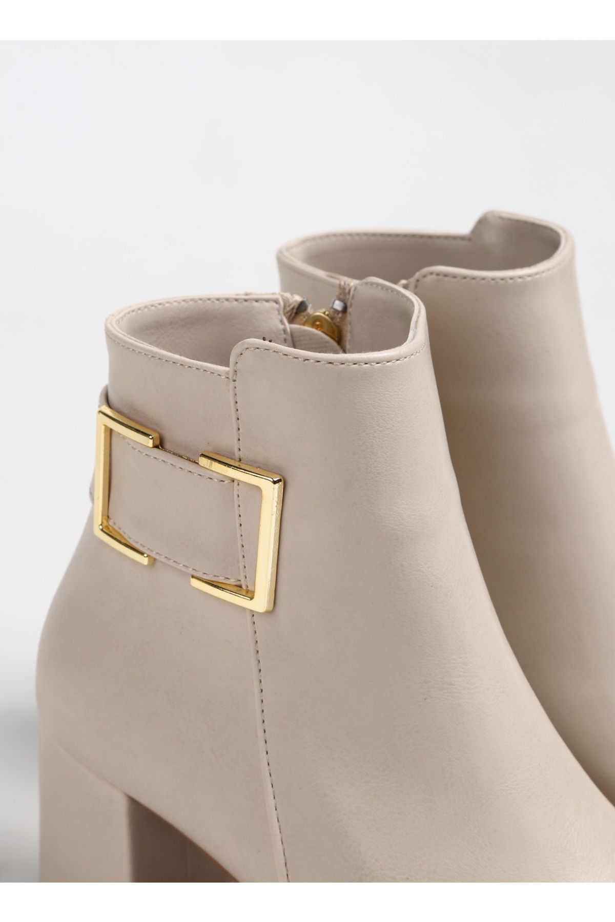 Bej Kadın Topuklu Bot HAYLE - Görsel 6