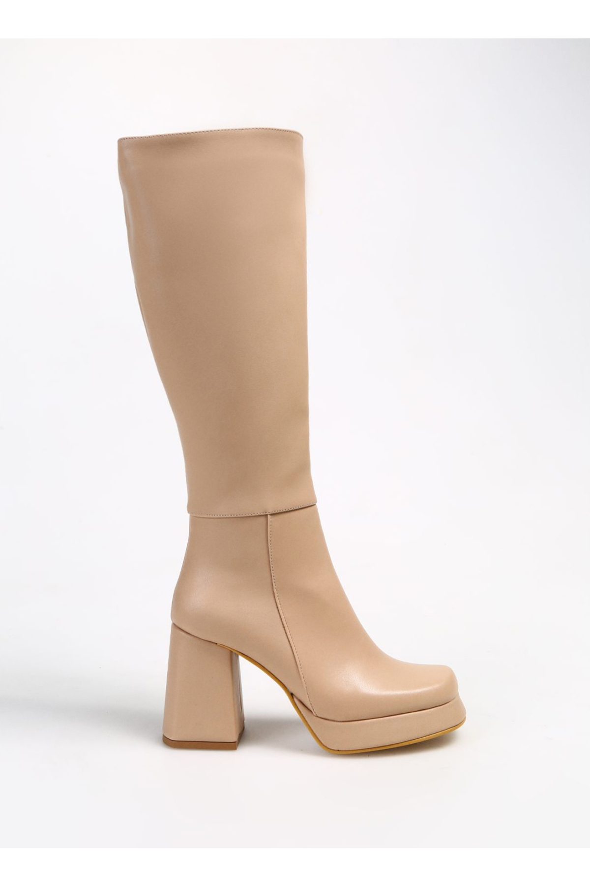 Pudra Kadın Topuklu Çizme ZUHRA - Görsel 2