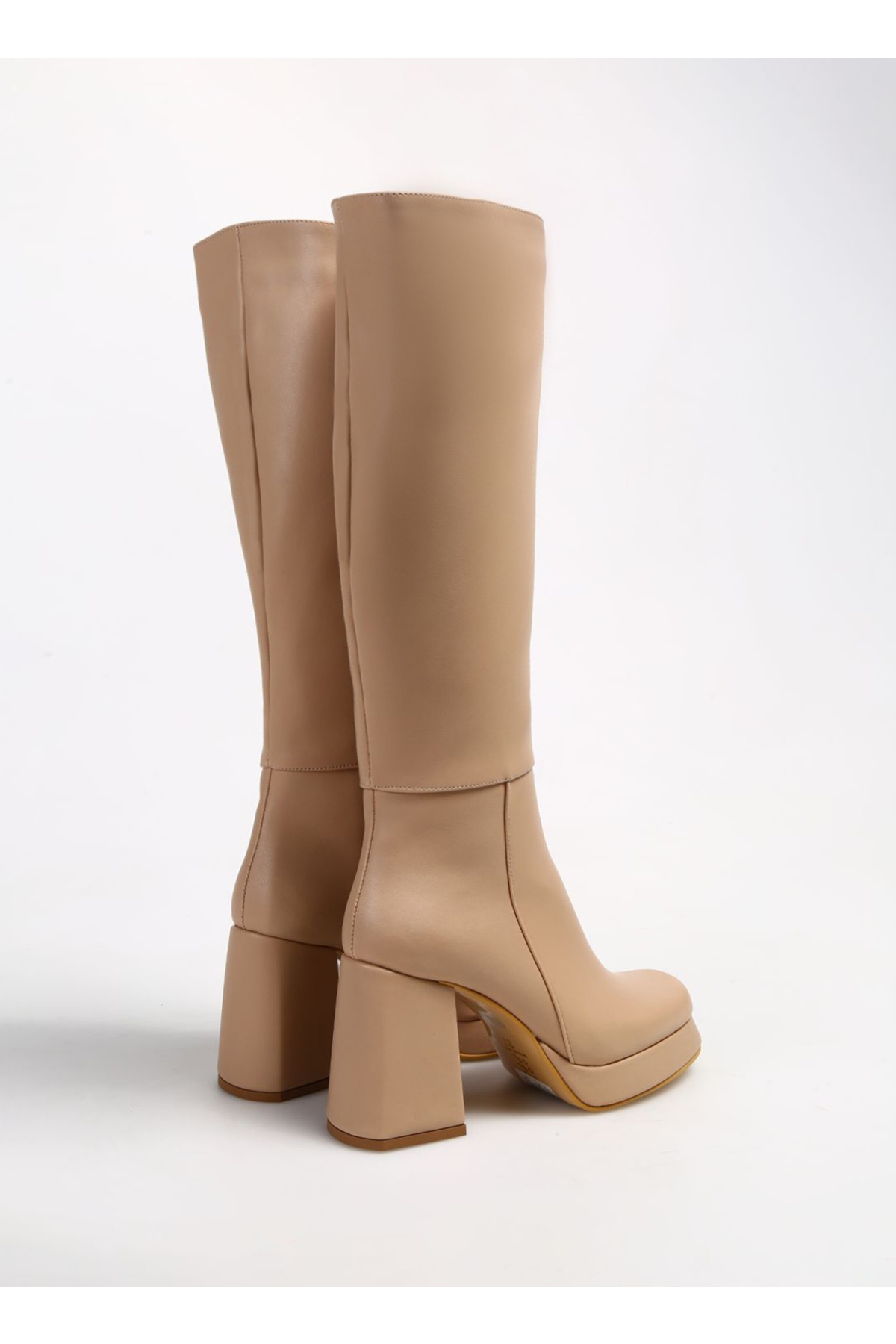 Pudra Kadın Topuklu Çizme ZUHRA - Görsel 4