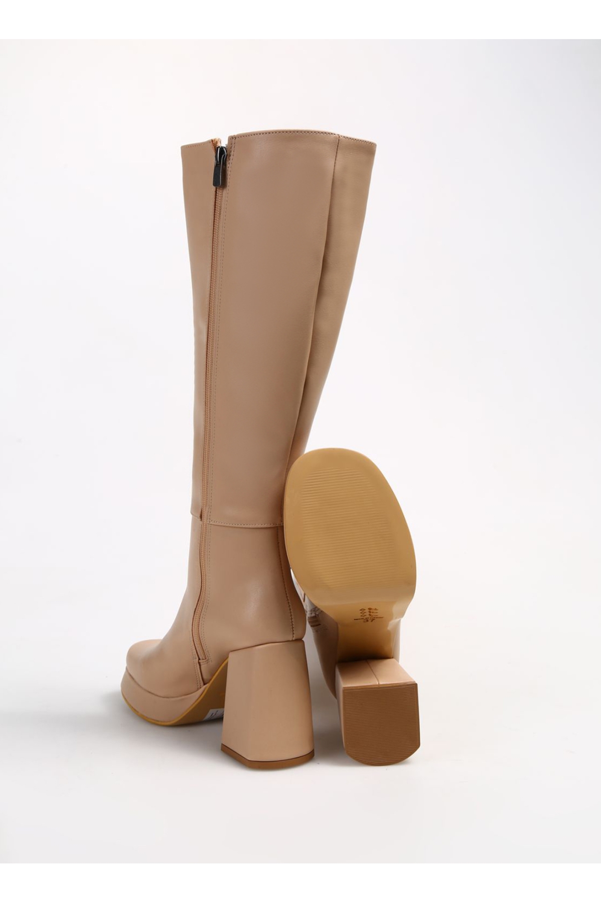 Pudra Kadın Topuklu Çizme ZUHRA - Görsel 5