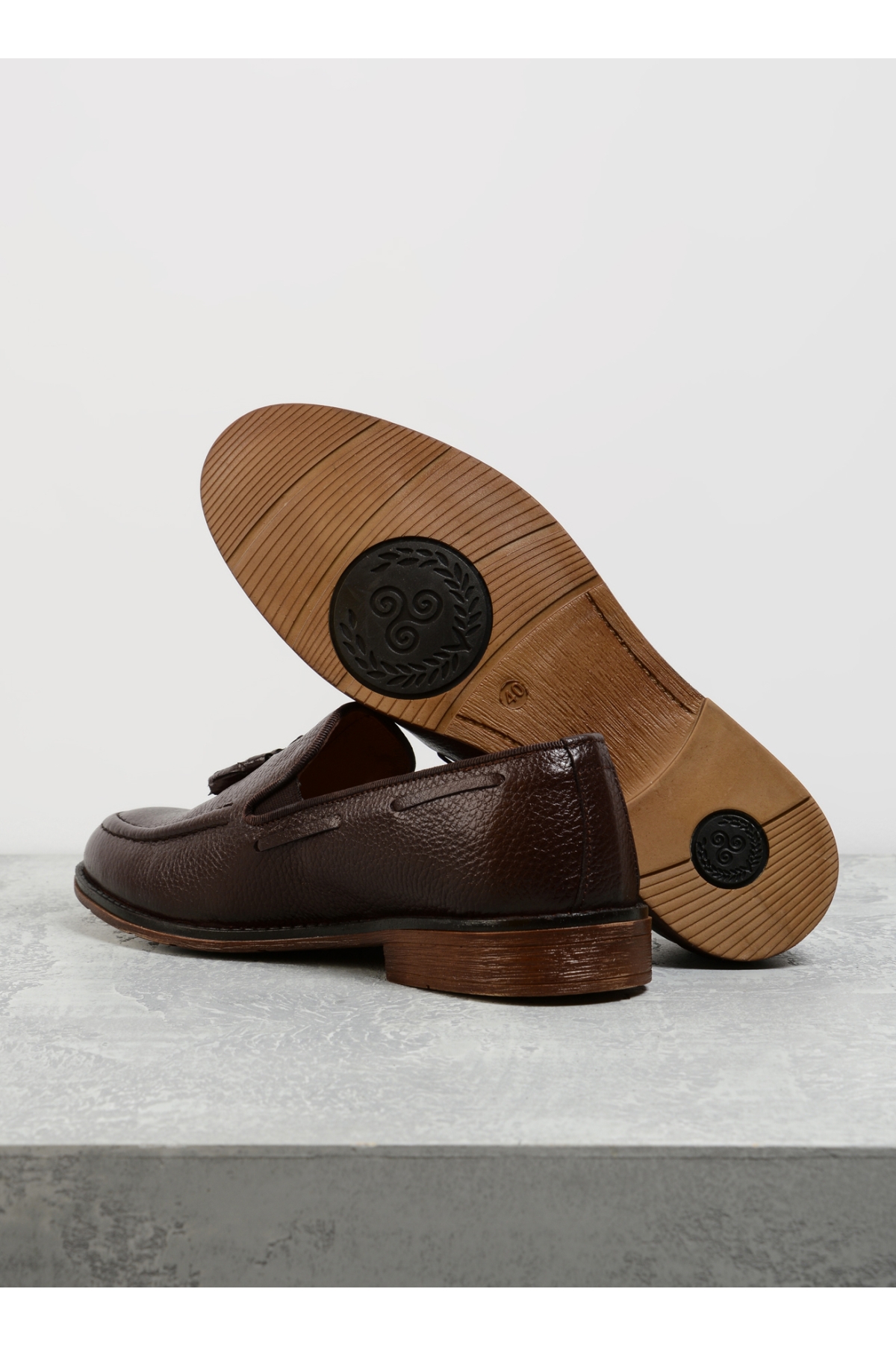 Kahverengi Erkek Deri Günlük Ayakkabı ICORD - Görsel 5