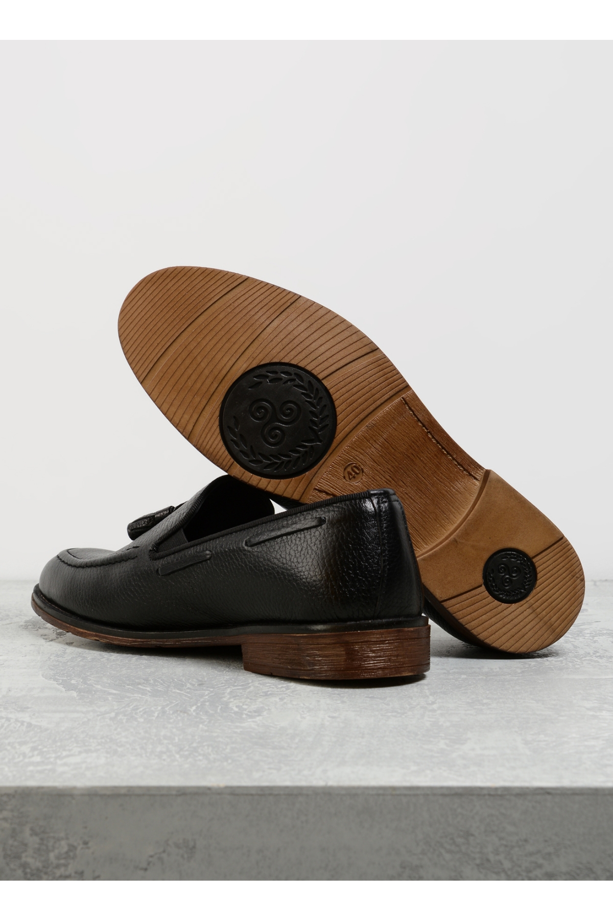 Siyah Erkek Deri Günlük Ayakkabı ICORD - Görsel 5
