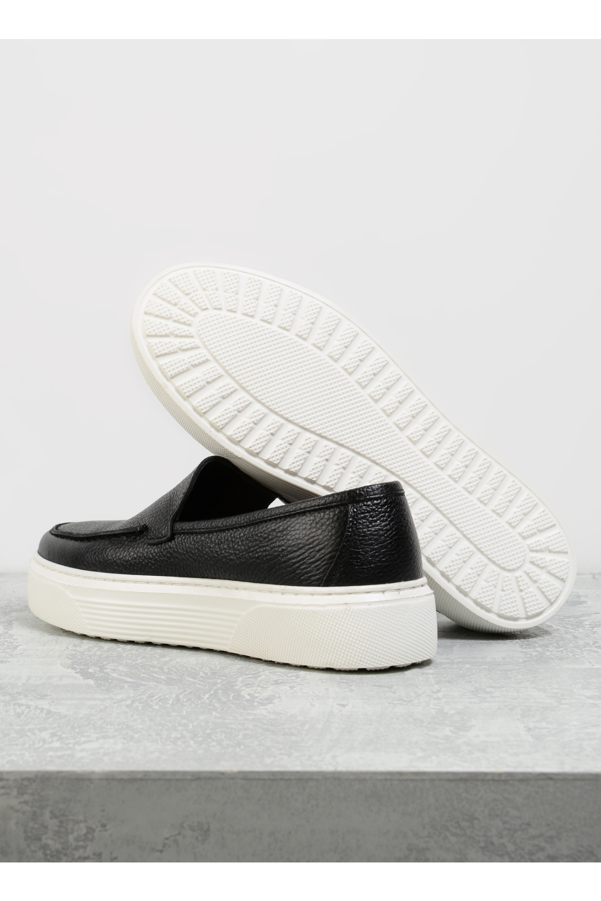 Siyah Erkek Deri Günlük Ayakkabı MULRHYNE - Görsel 5