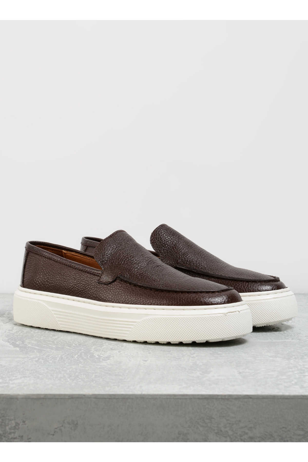 Kahverengi Erkek Deri Günlük Ayakkabı MULRHYNE - Görsel 3