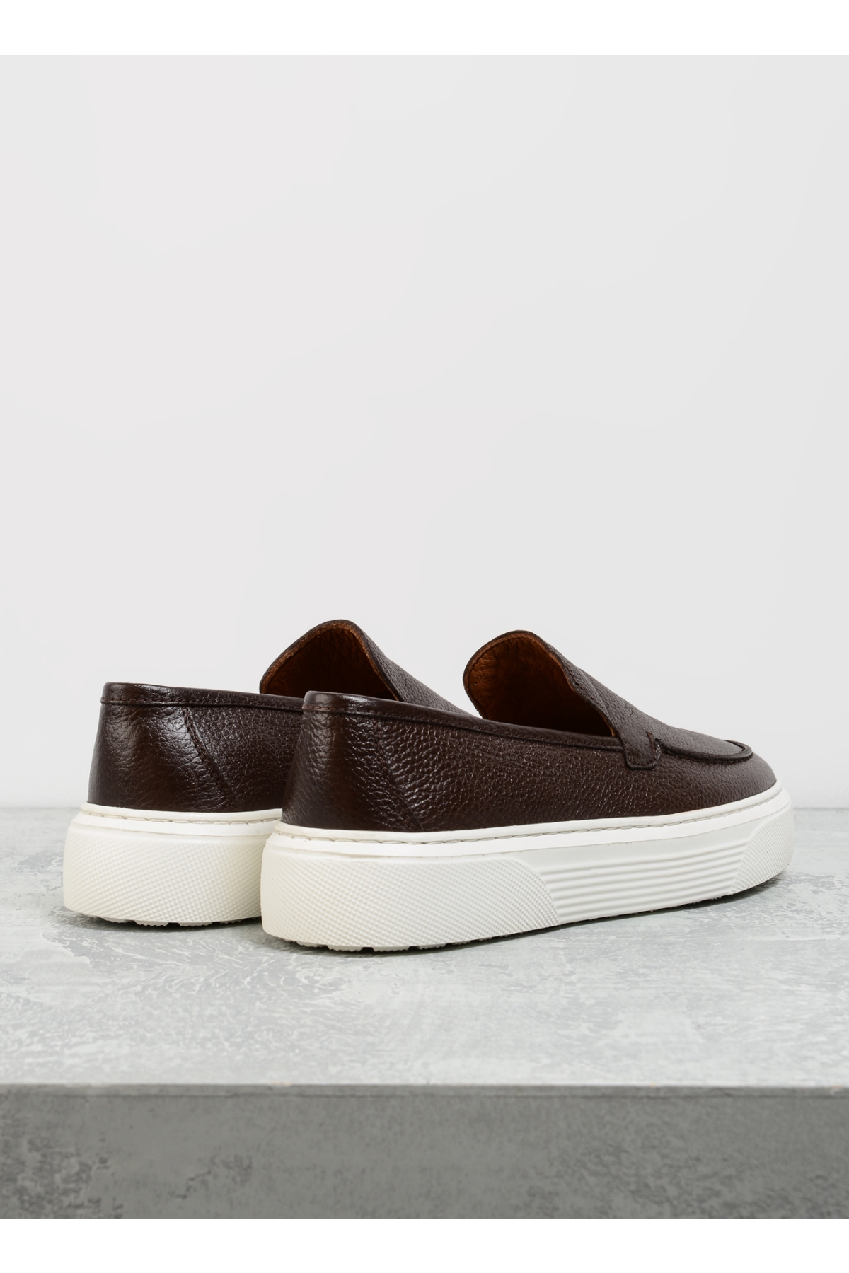 Kahverengi Erkek Deri Günlük Ayakkabı MULRHYNE - Görsel 4