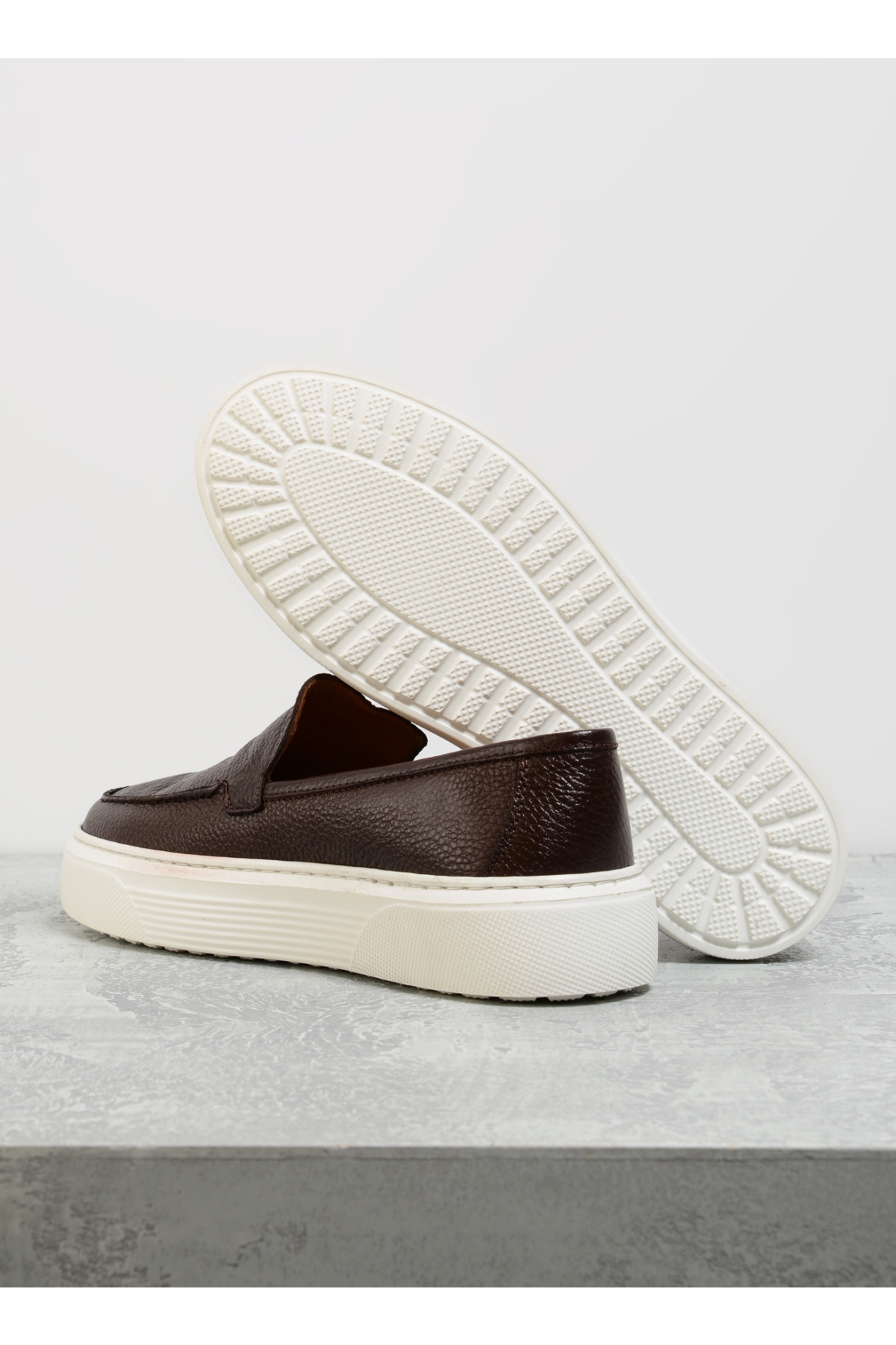 Kahverengi Erkek Deri Günlük Ayakkabı MULRHYNE - Görsel 5