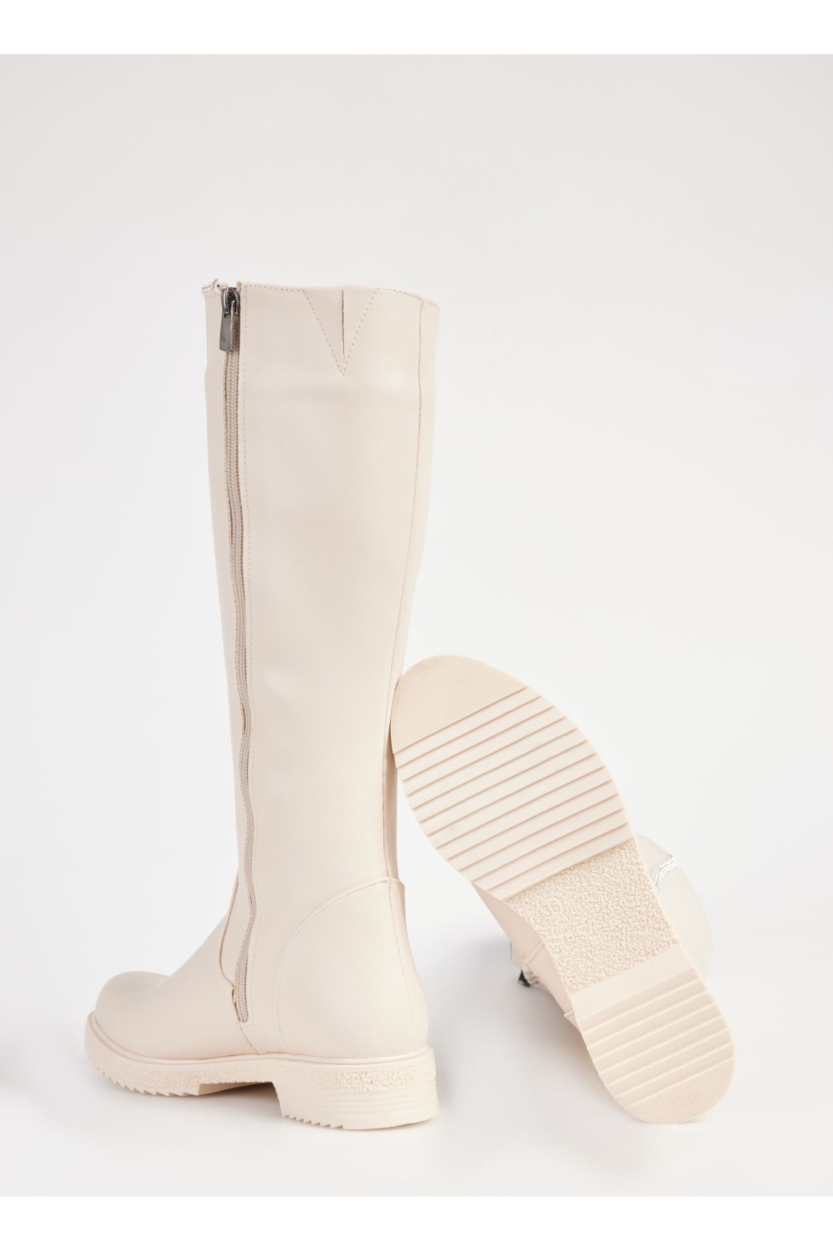 Ekru Kadın Çizme CLARI - Görsel 6