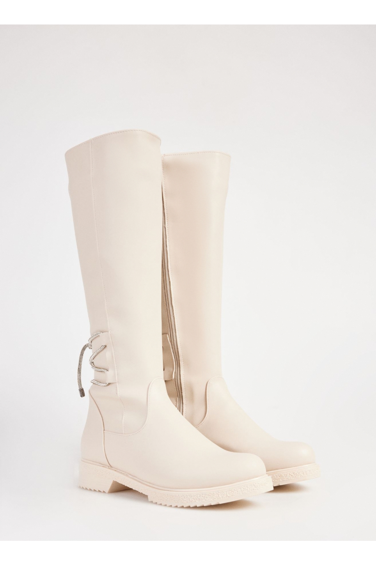 Ekru Kadın Çizme HAILA - Görsel 3