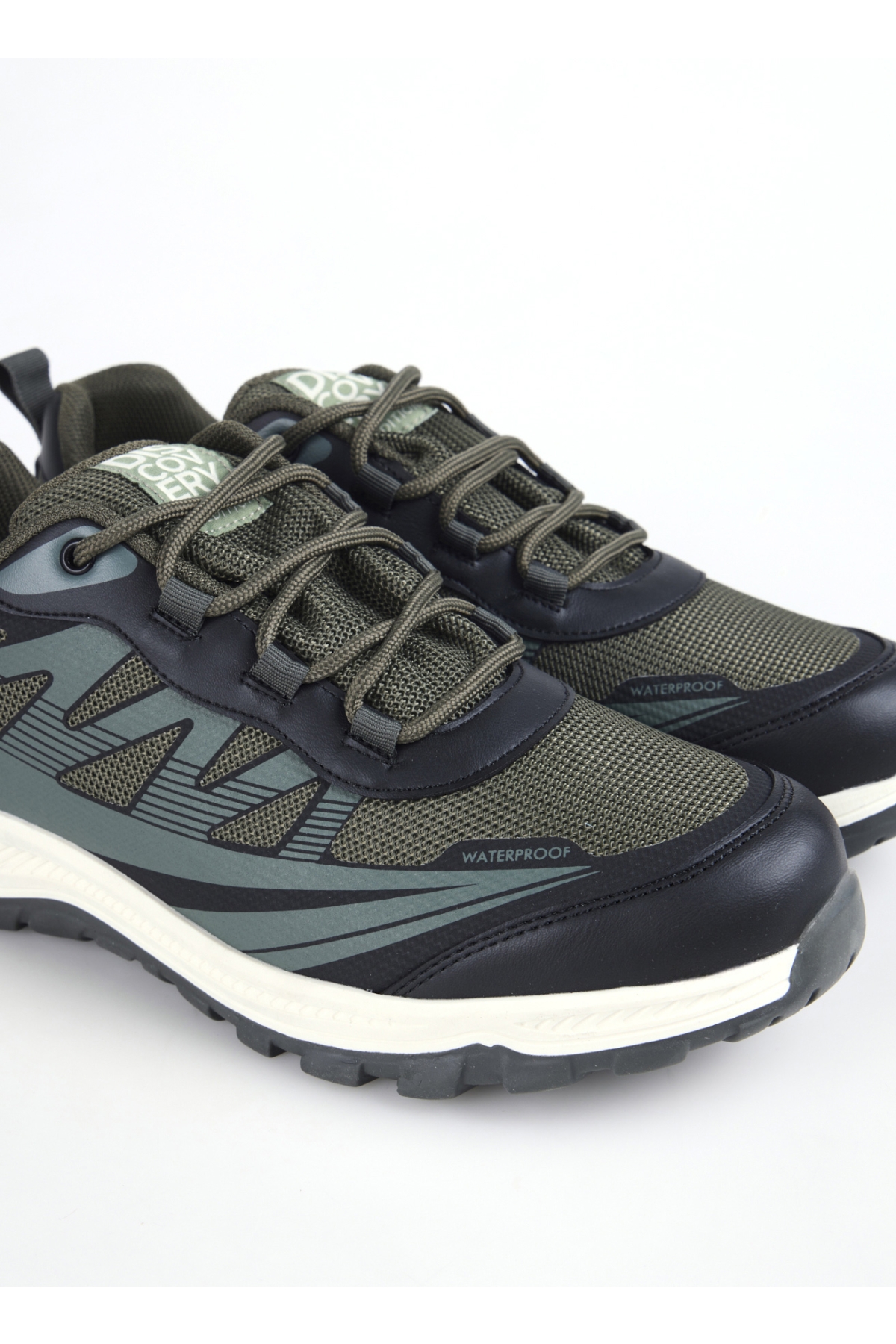 G-VARANASI-FARON Haki Suni Deri - Tekstil Erkek Outdoor Ayakkabısı - Görsel 7