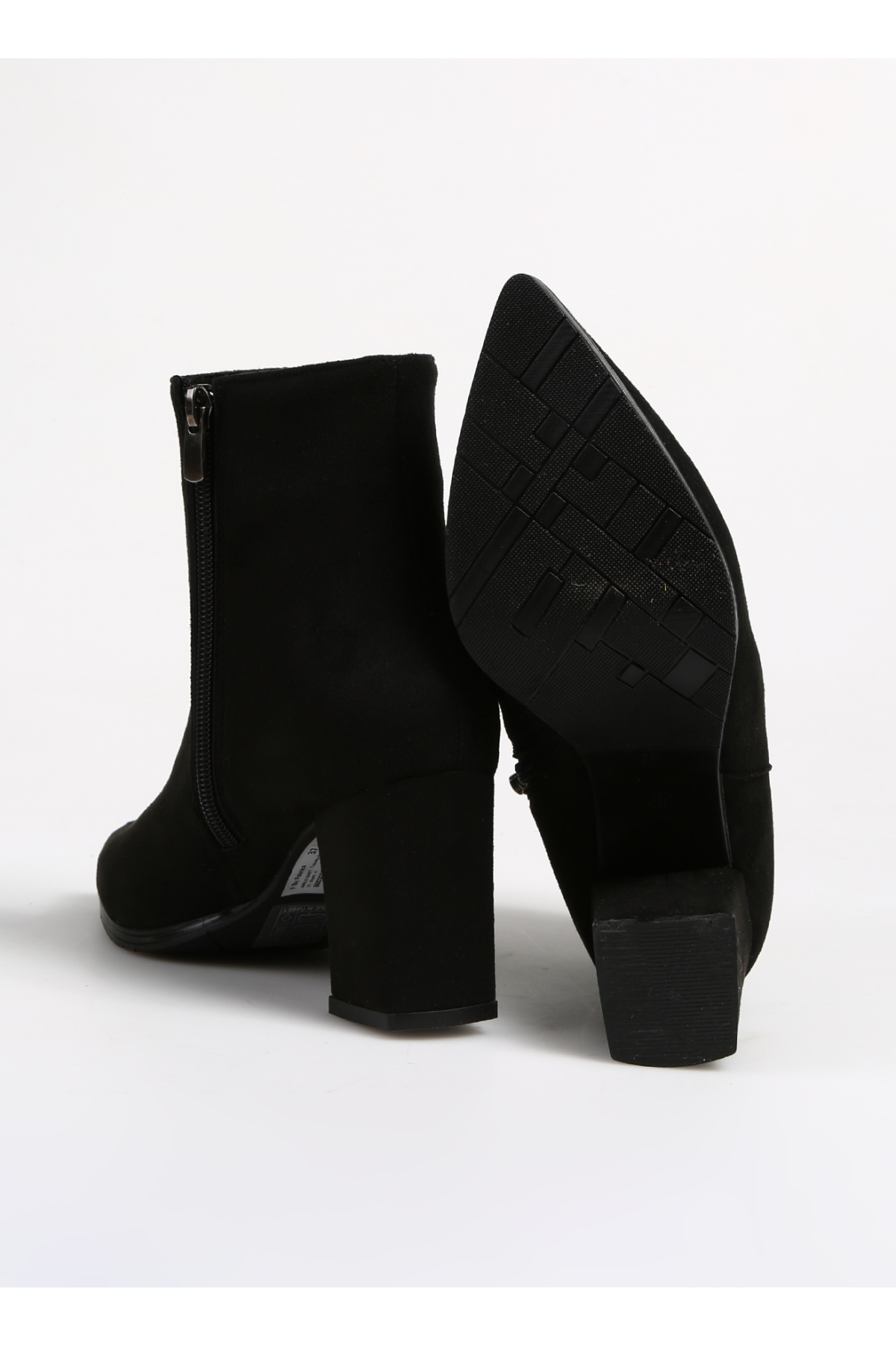 Siyah Kadın Topuklu Bot GRILO SUET - Görsel 5