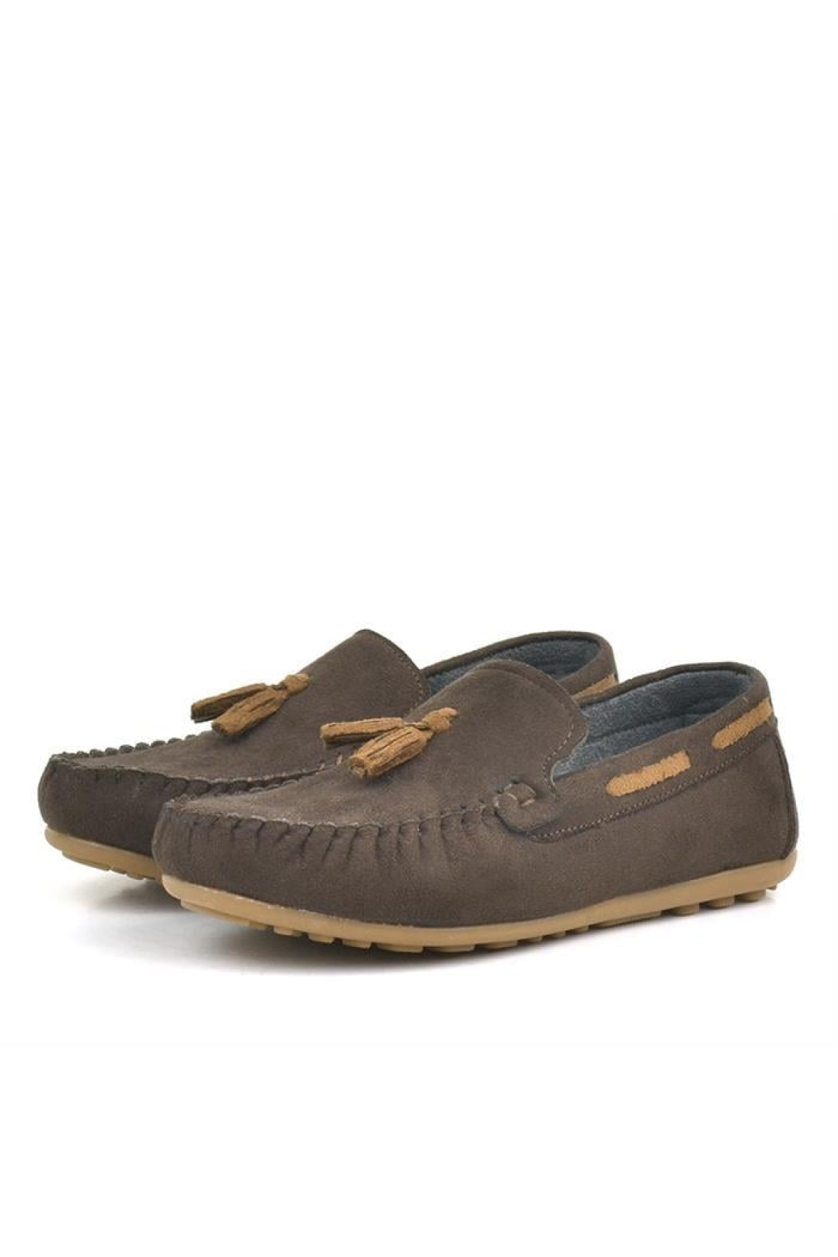 Kahverengi Erkek Çocuk Makosen Ayakkabı - Görsel 5