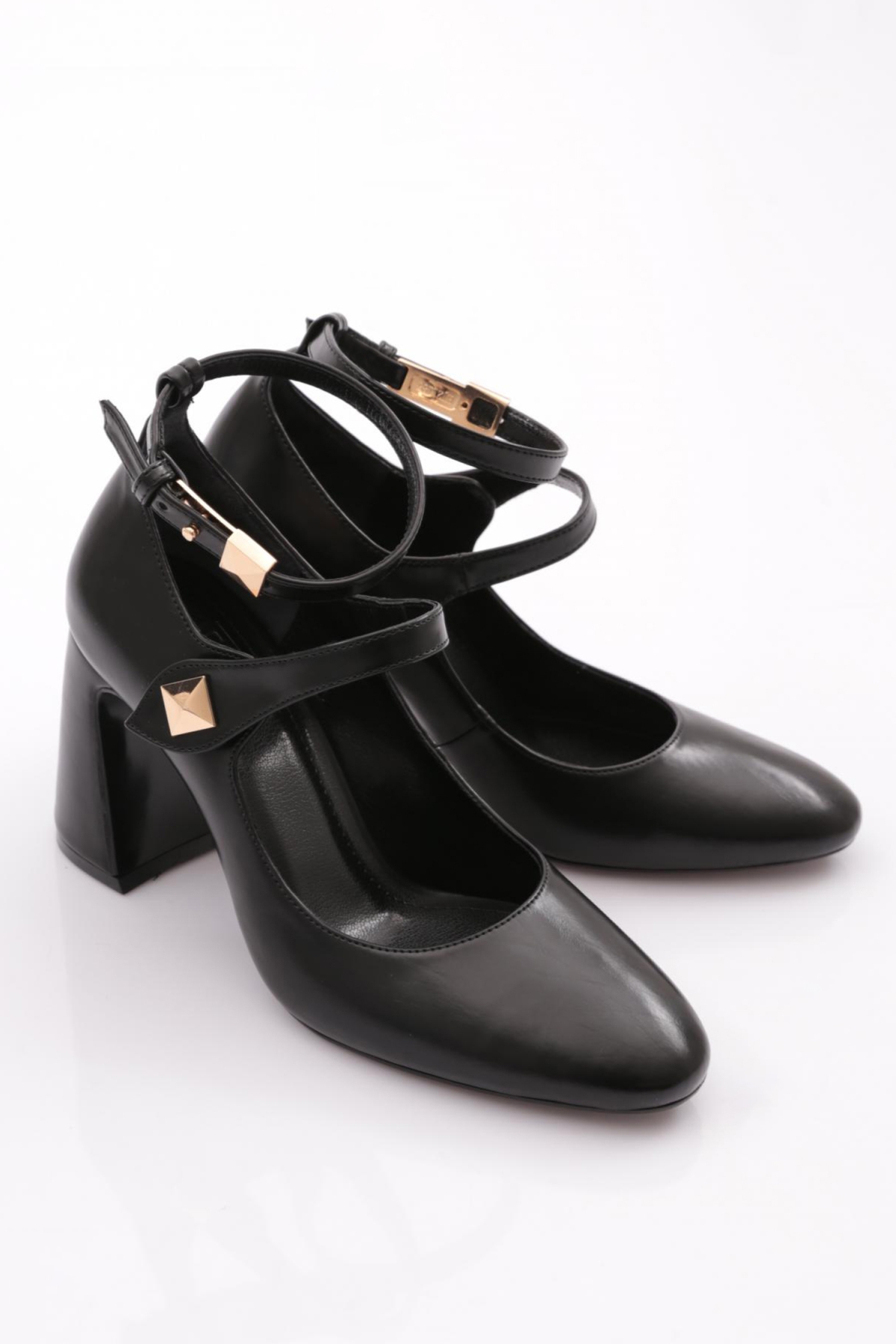 8073 Kadin Bilekten Bağlama Topuklu Ayakkabi - Görsel 3