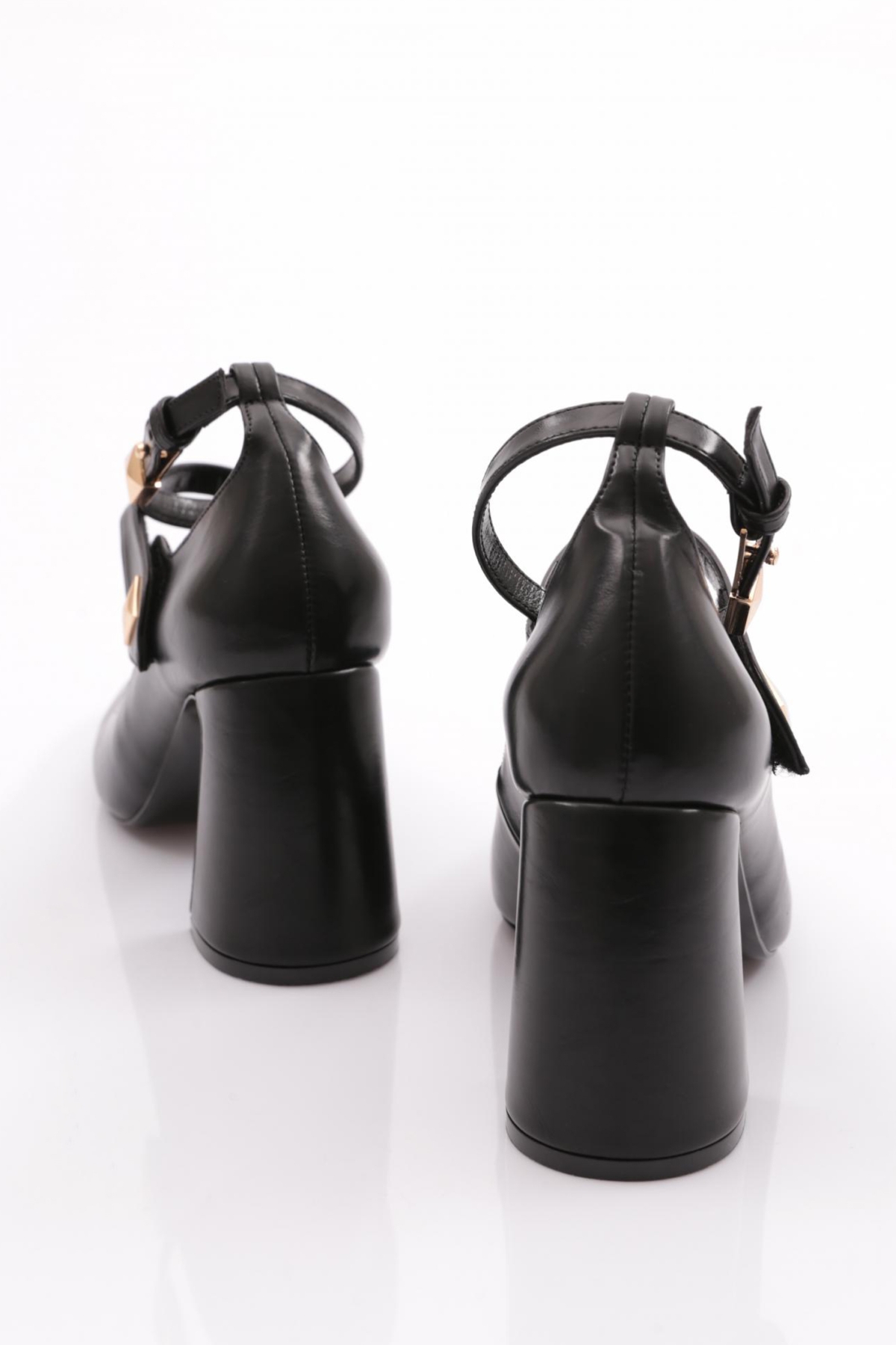 8073 Kadin Bilekten Bağlama Topuklu Ayakkabi - Görsel 4