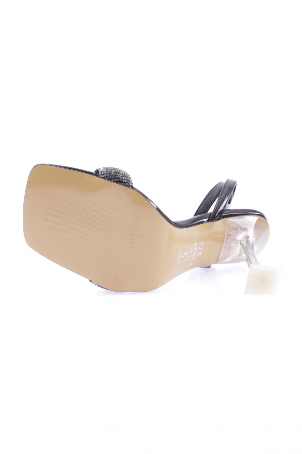 5161-1-23Y Kadin Silver Taşli Bilekten Bağli Topuklu Ayakkabi - Görsel 6