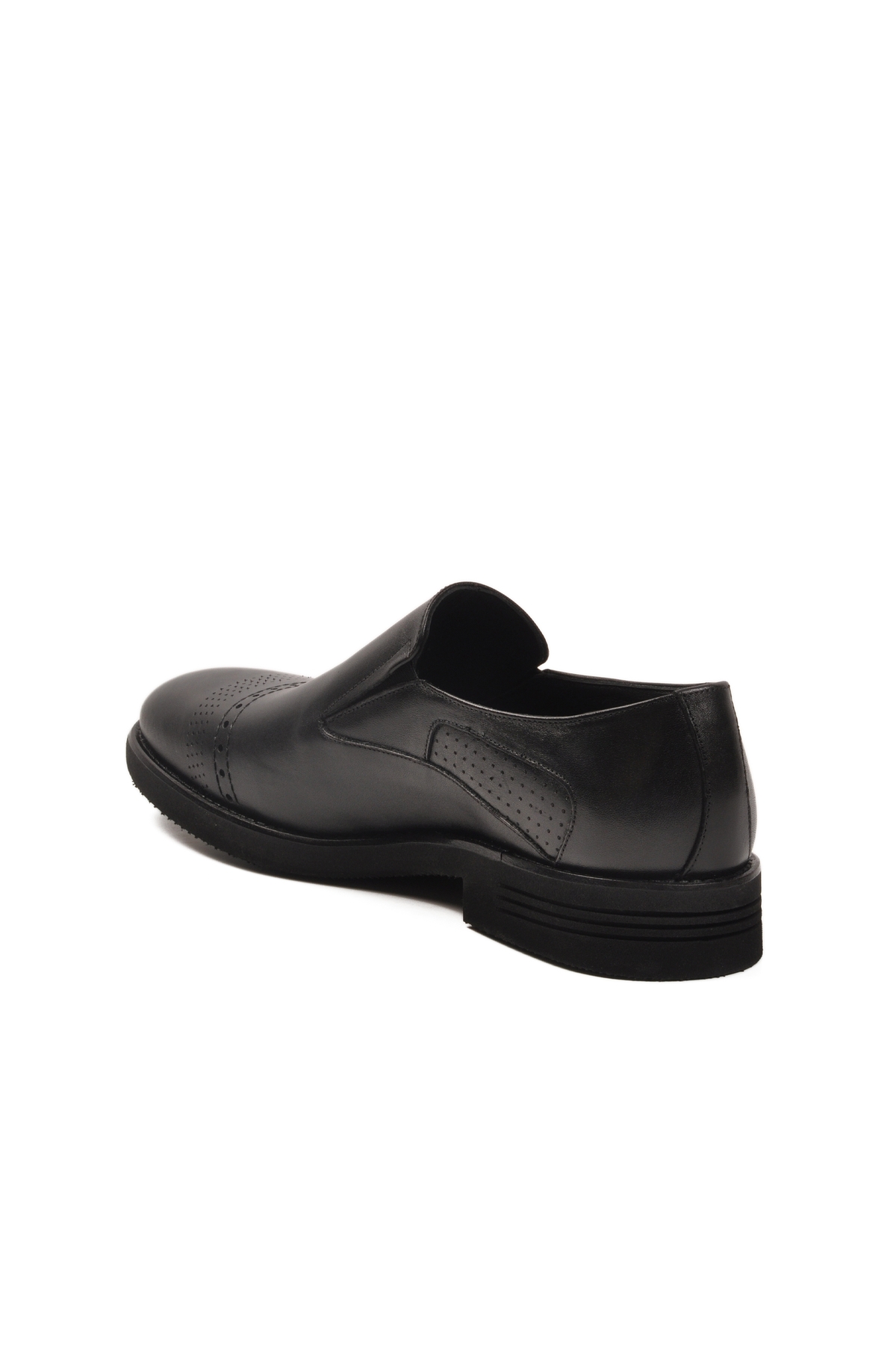 Siyah Hakiki Deri Erkek Klasik Ayakkabı - Görsel 5