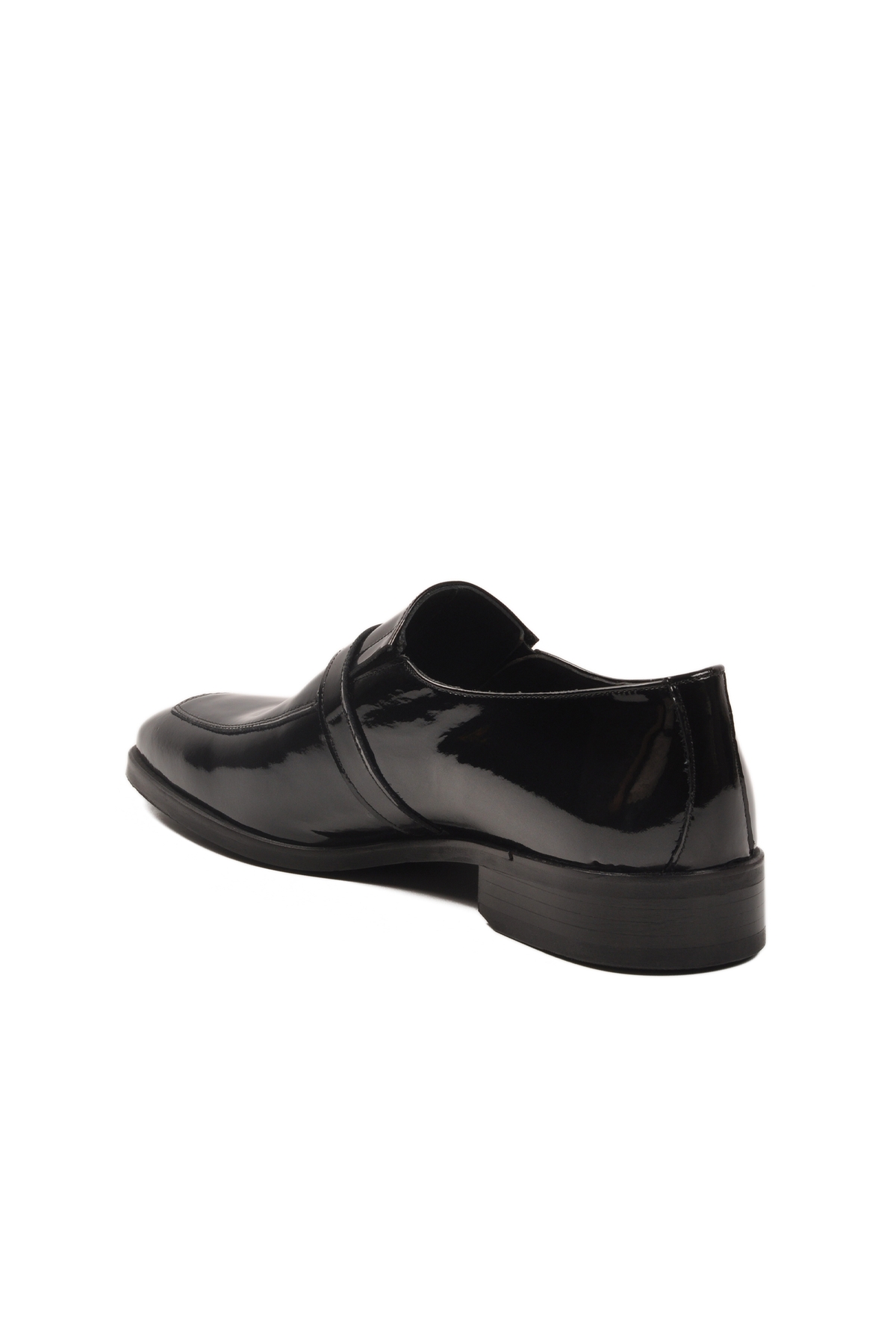 Siyah Rugan Hakiki Deri Erkek Klasik Ayakkabı - Görsel 5