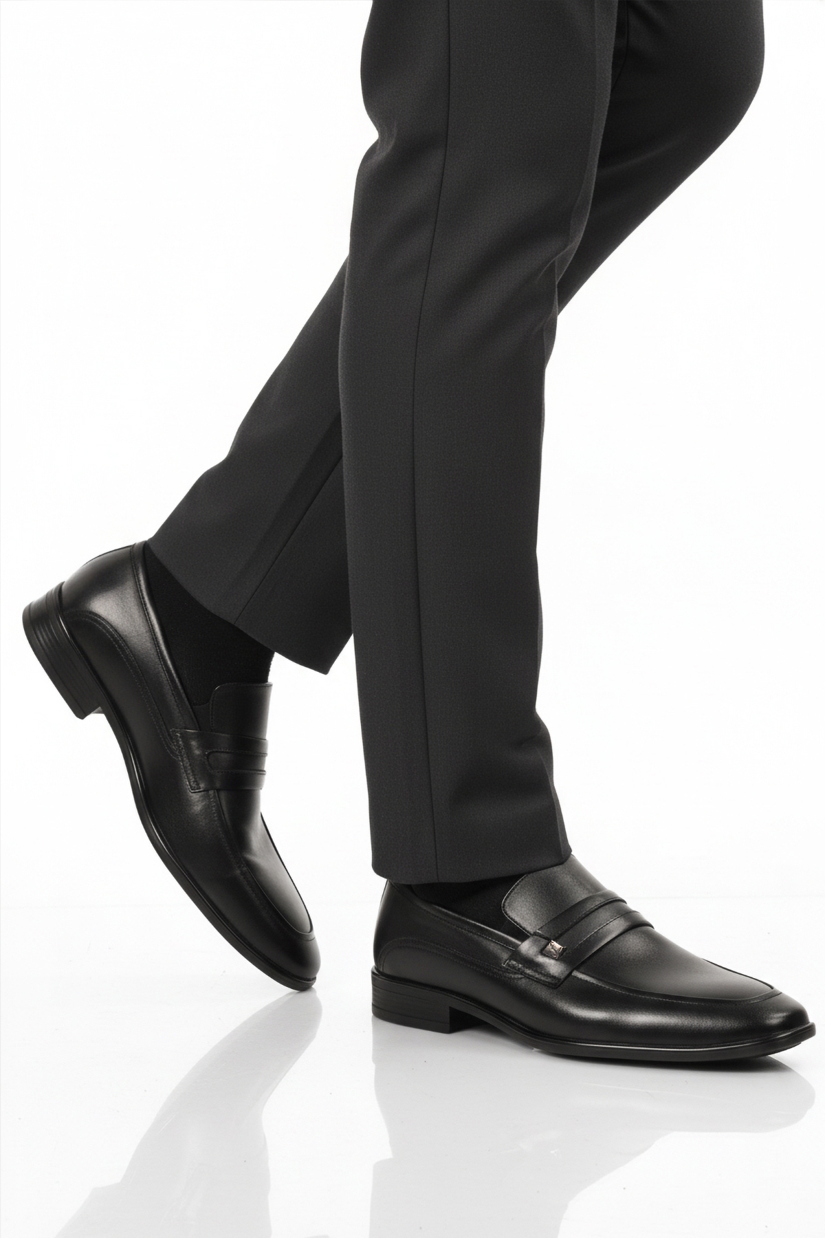 Siyah Hakiki Deri Erkek Klasik Ayakkabı - Görsel 2