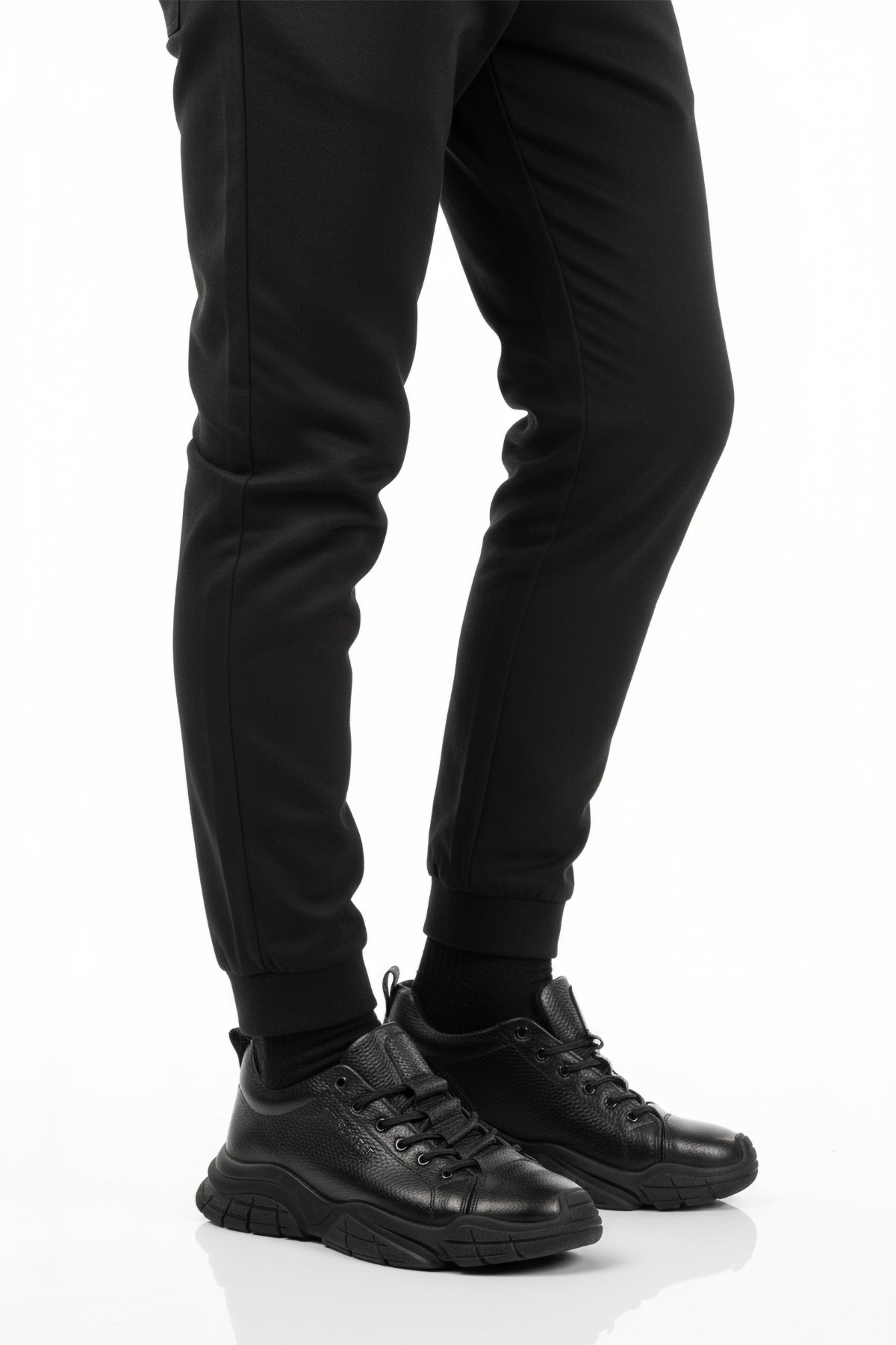 Siyah Floter Hakiki Deri Dar Kalıp Erkek Casual Ayakkabı - Görsel 2