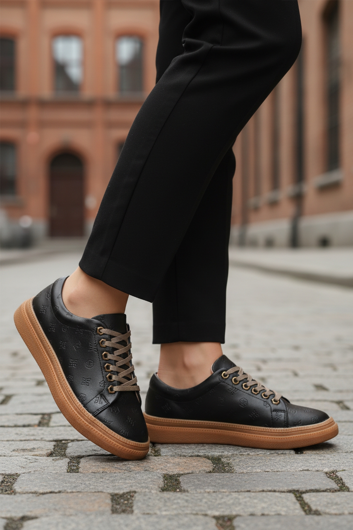 Siyah Bağcıklı Kadın Casual Ayakkabı - Görsel 4