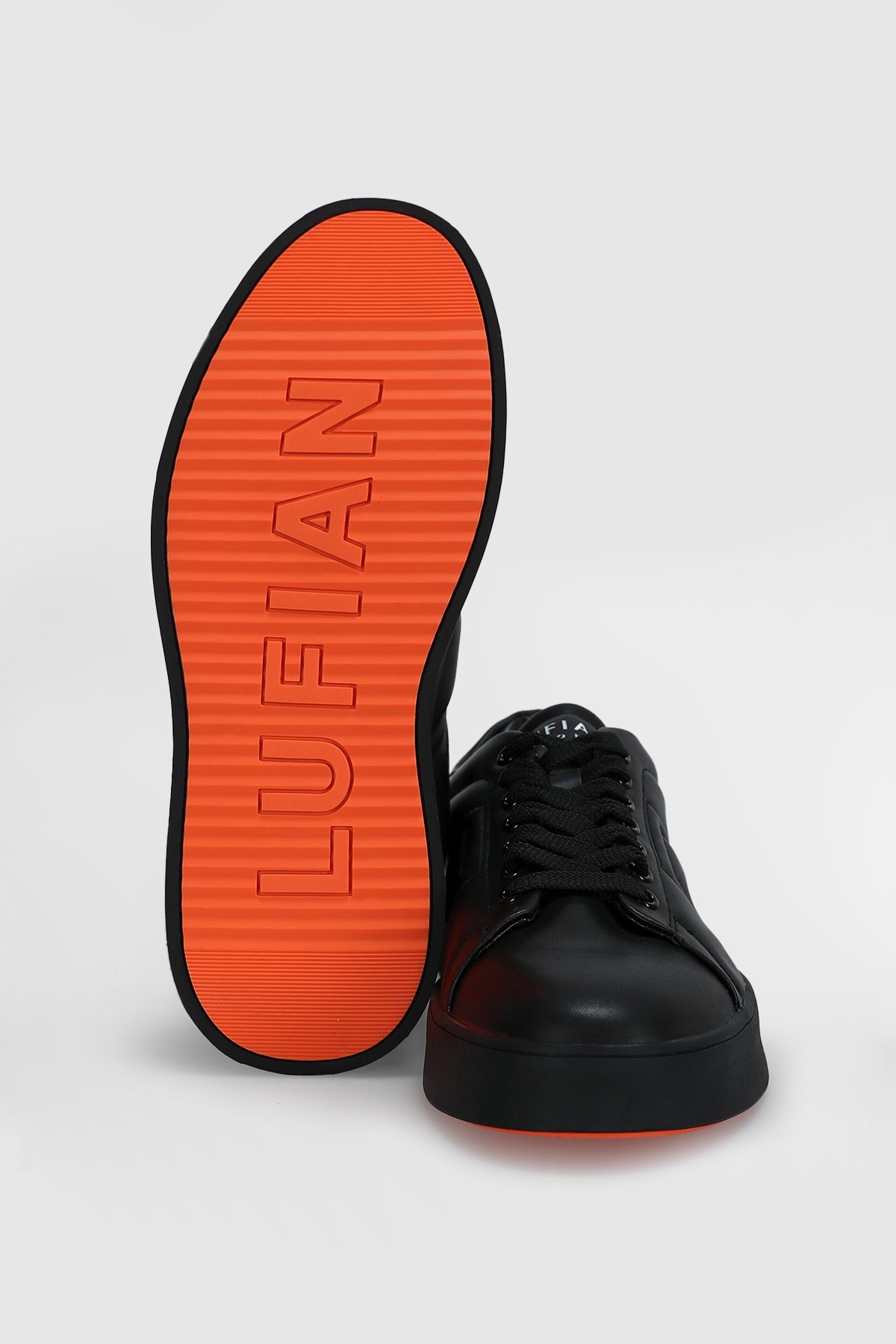 Siyah Hakiki Deri Bağcıklı Erkek Sneaker - Görsel 5