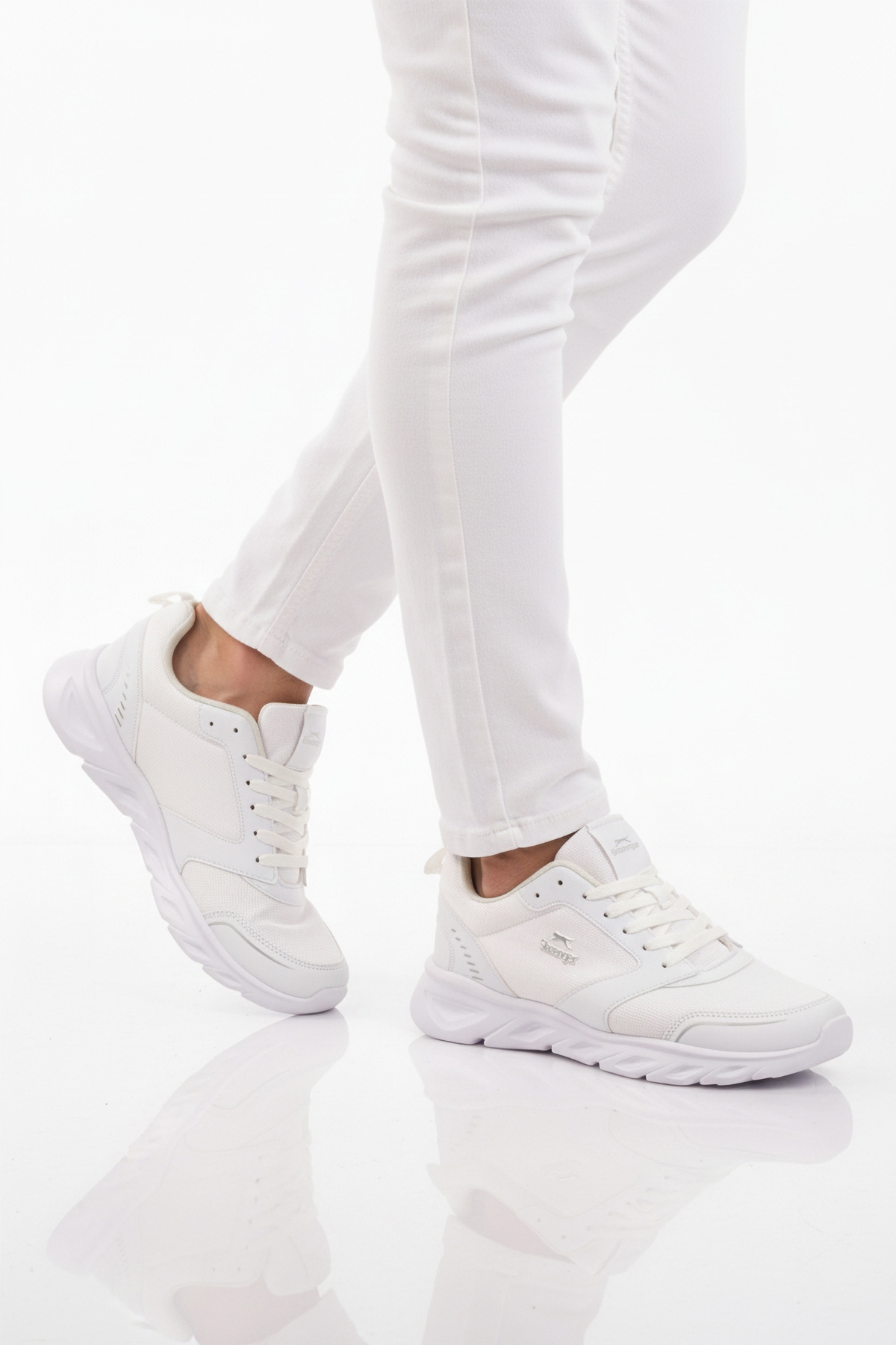 Beyaz Bağcıklı Erkek Spor Ayakkabı - Görsel 2