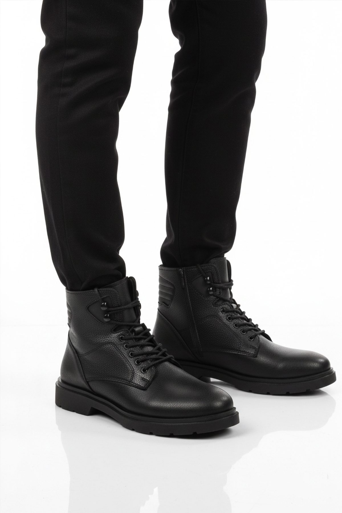 Aspor Siyah İçi Polarlı Fermuarlı Bağcıklı Erkek Bot - Görsel 2