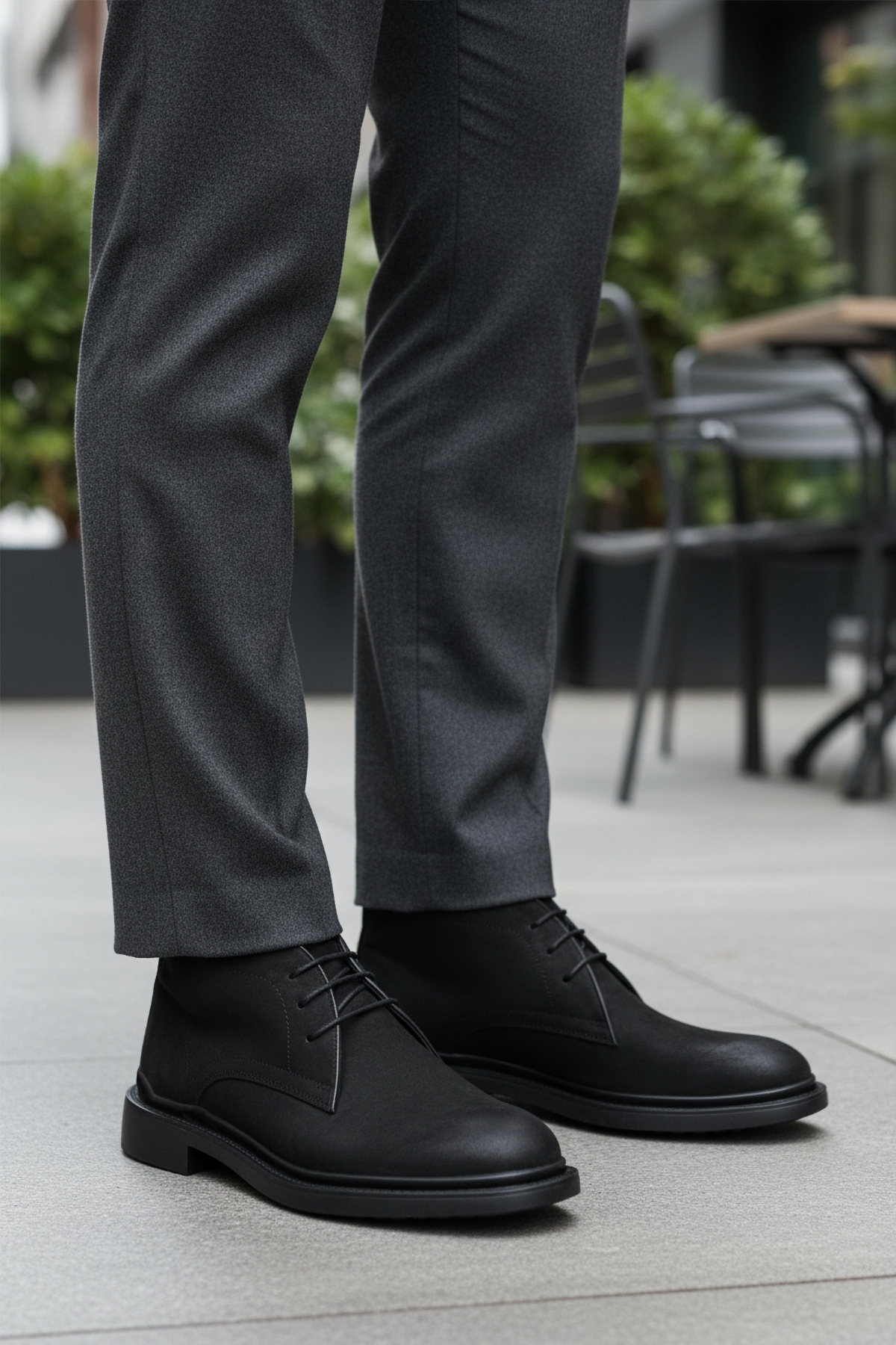 Aspor Siyah Bağcıklı Hakiki Deri Erkek Klasik Bot - Görsel 4