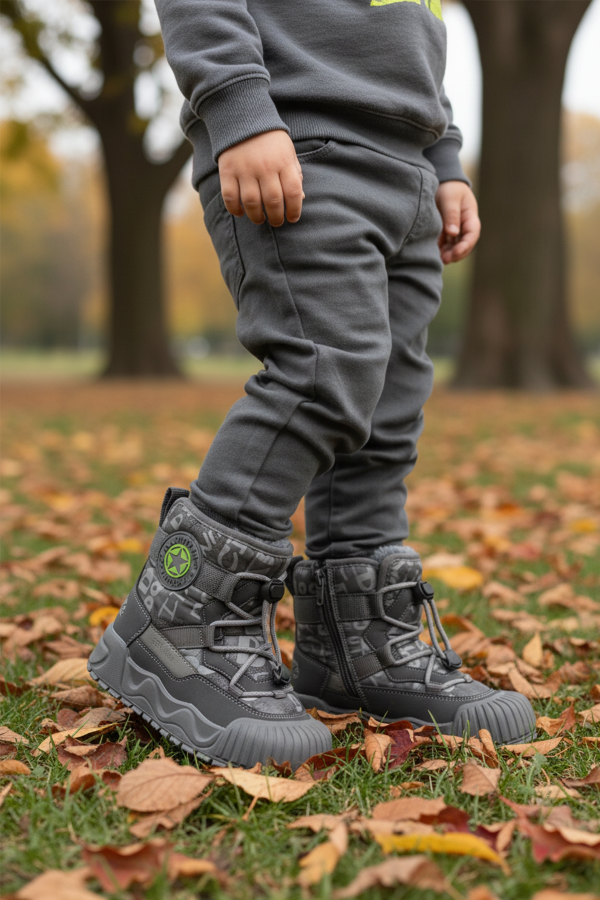 Gri İçi Kürklü Soğuğa Dirençli Kaymaz Erkek Çocuk Bot 22664 P - Görsel 4